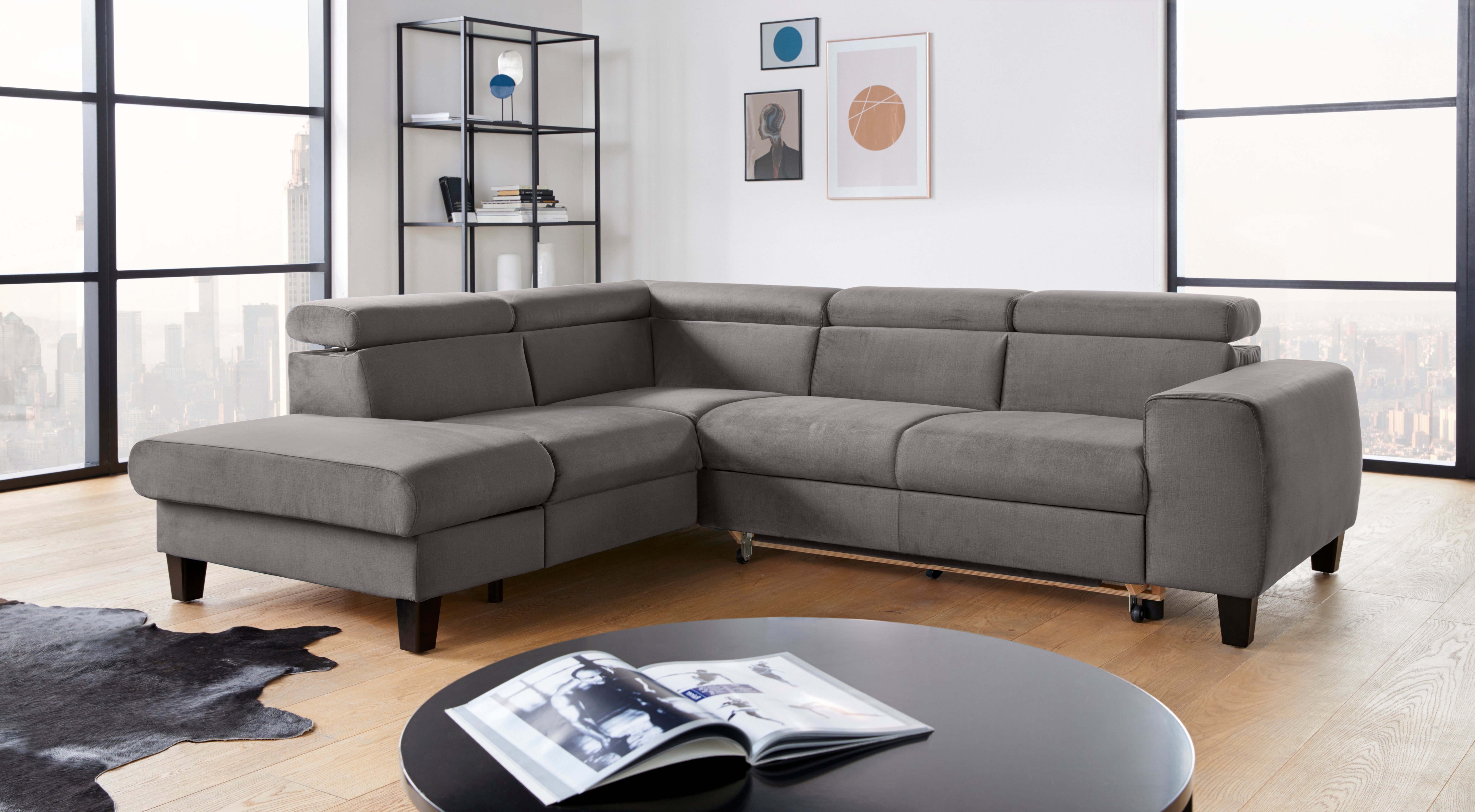 COTTA Ecksofa "Morven L-Form mit Kopfteilverstellung", wahlweise mit Bettfu günstig online kaufen