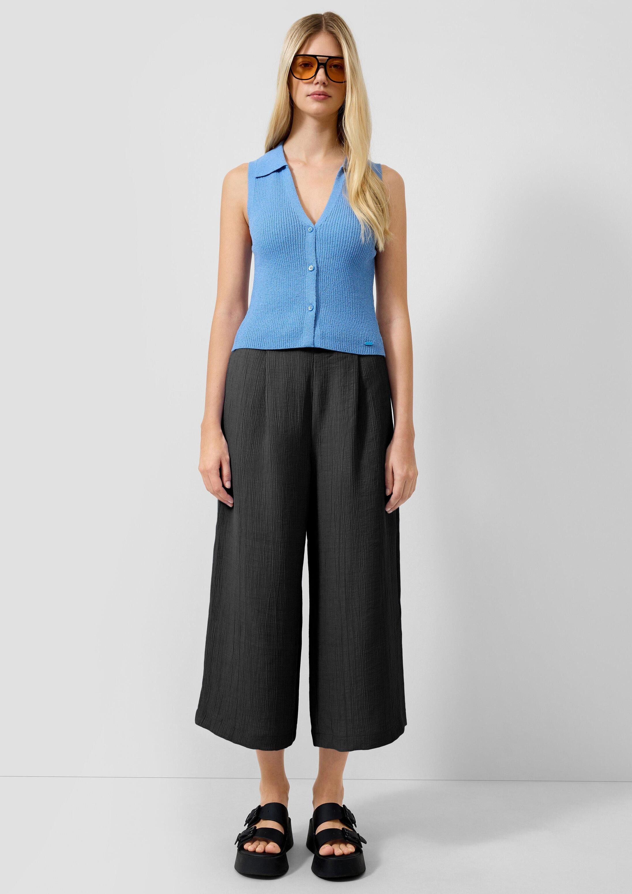 QS Culotte Hose Strukturierte Culotte