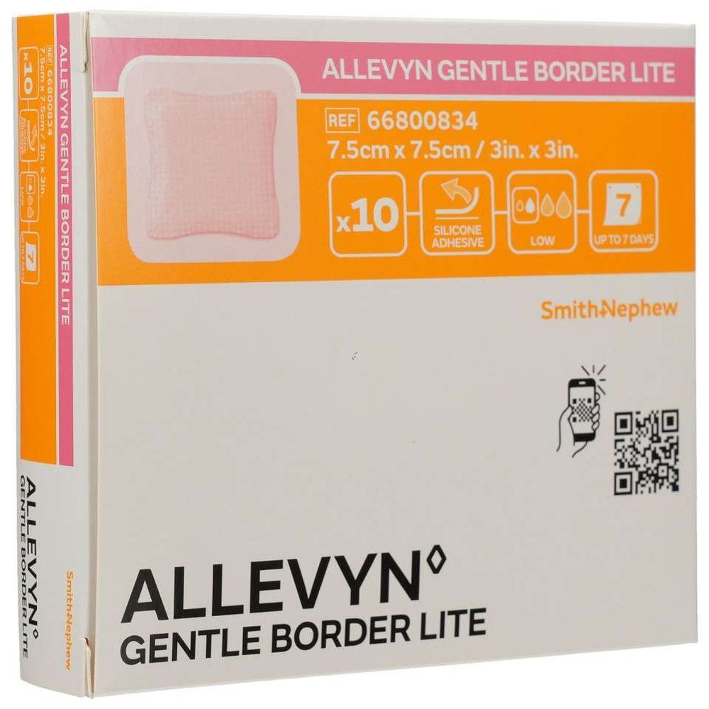 Smith & Nephew Wundpflaster ALLEVYN Gentle Border Lite 7,5x7,5 cm Schaumverb.