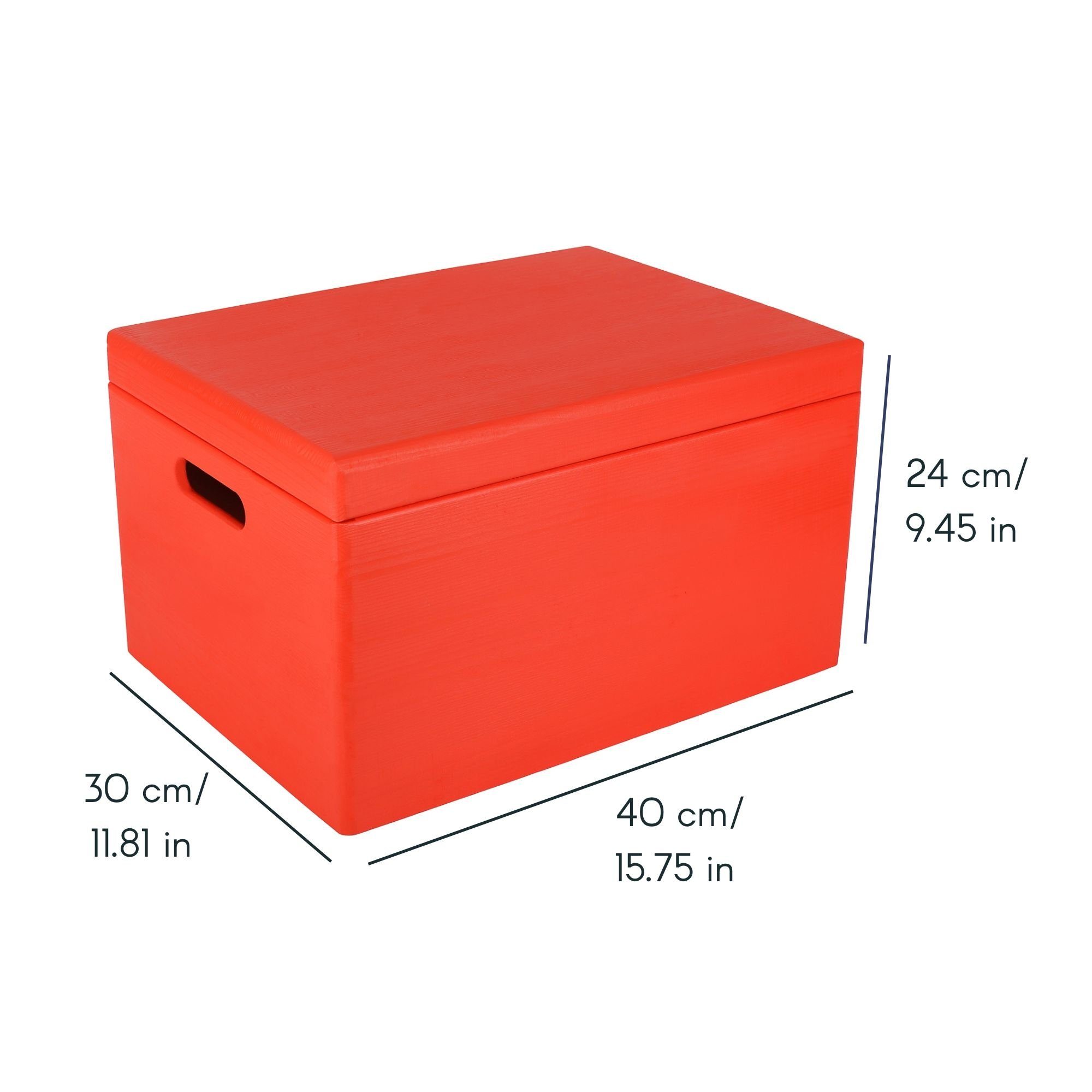 Creative Deco Holzkiste mit Deckel XXL groß 40x30x24 cm Erinnerungsbox Baby Holzbox, mit Griffen, Scharnieren