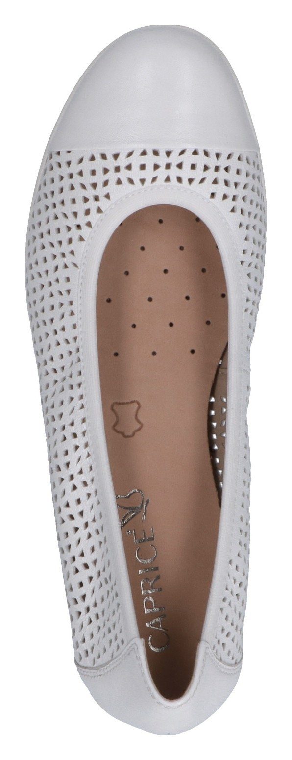 Caprice Ballerina, Slipper, Bequemschuh, Schlupfschuh mit Perforation