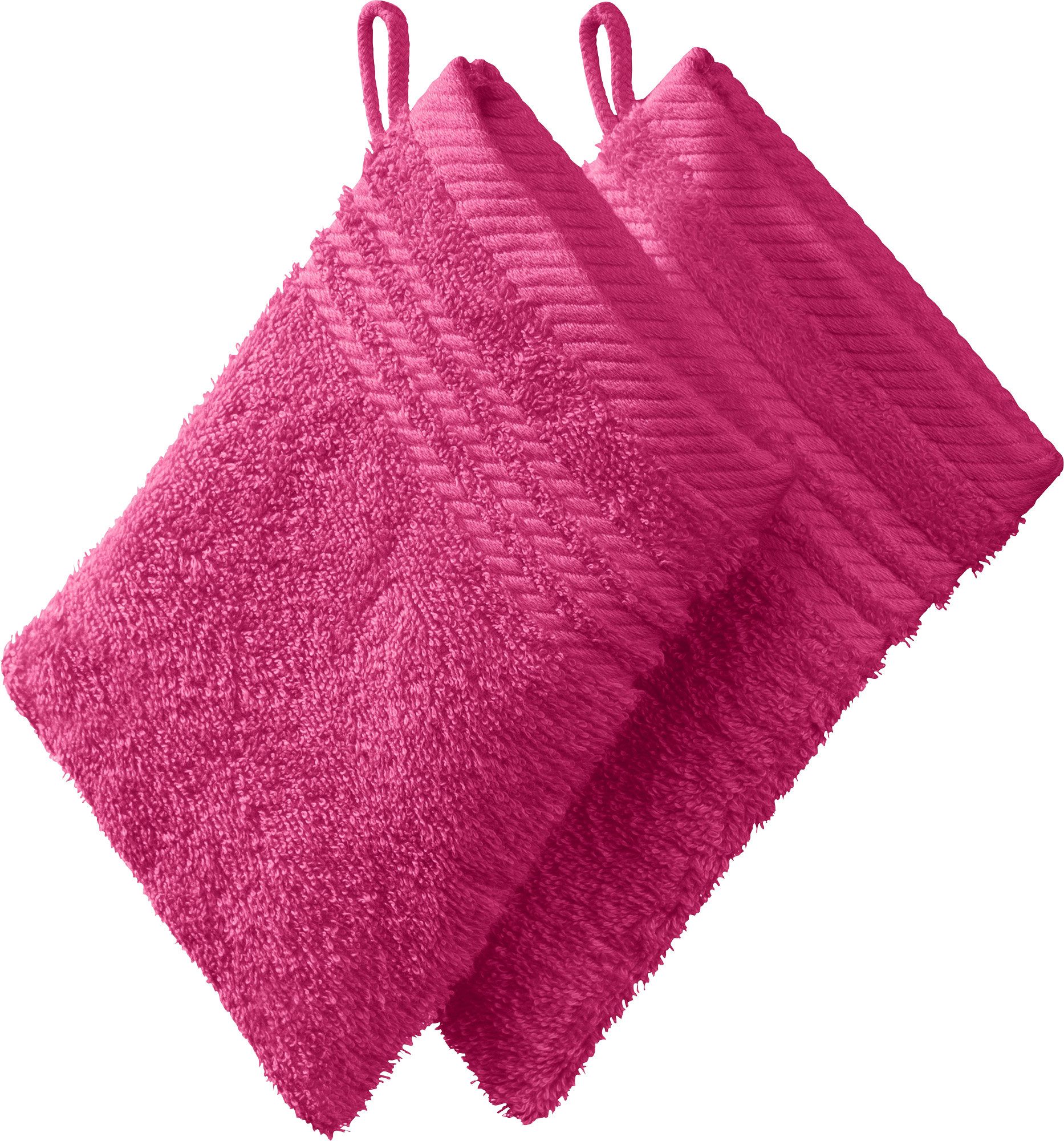 REDBEST Waschhandschuh Waschhandschuh 2er-Pack, Frottier, Walk-Frottier Uni