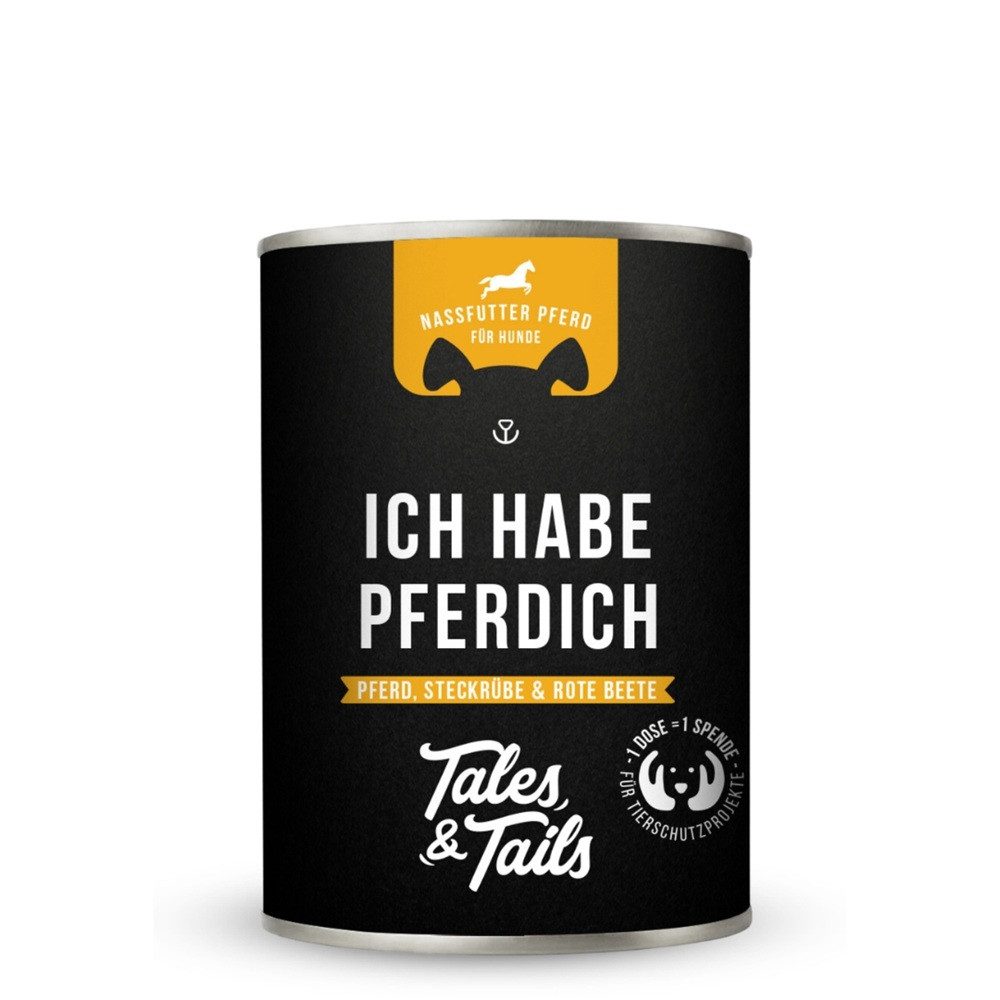 Tales & Tails Nassfutter Ich habe PFERDich 400g, Nassfutter für: Hunde