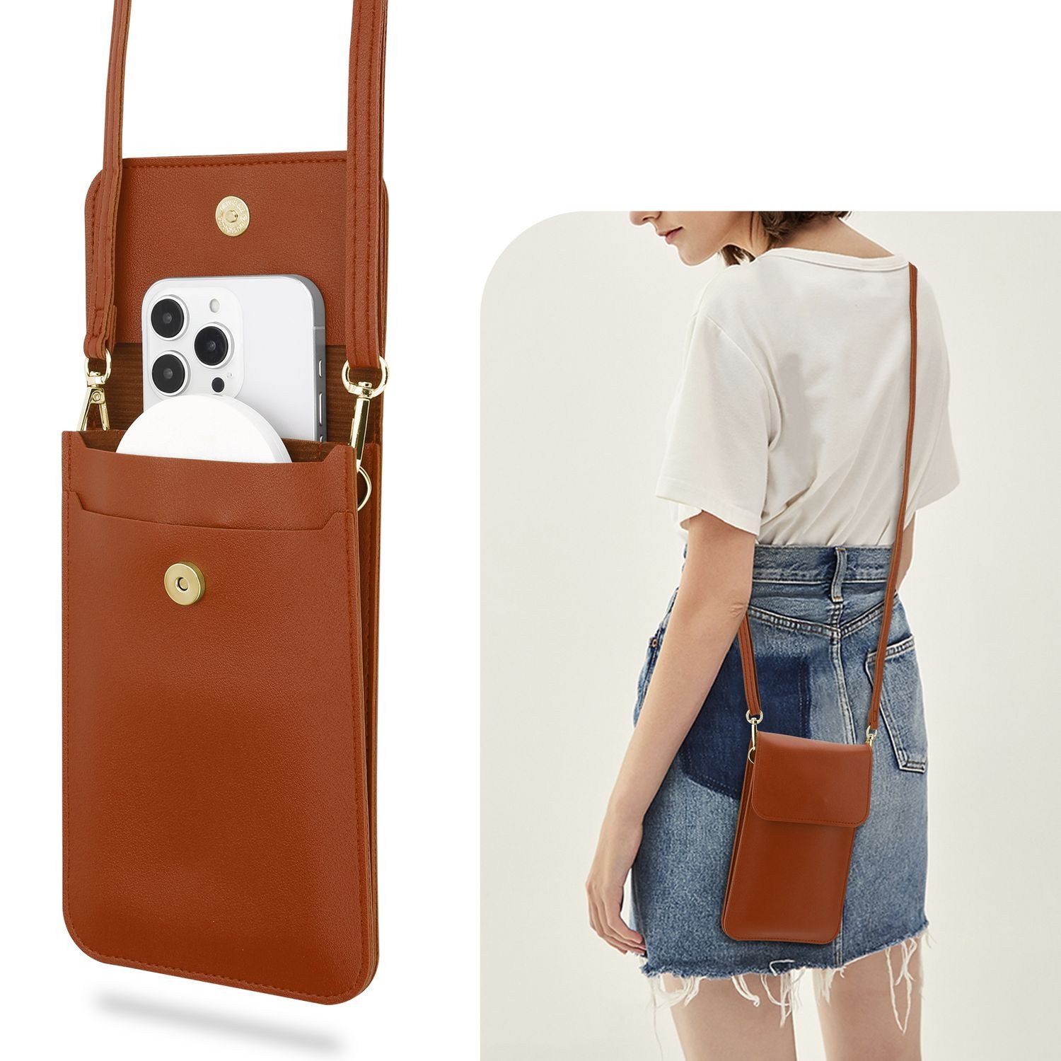 Cadorabo Handytasche für Huawei 13 Pro (1-tlg), Hülle Handytasche zum Umhängen Damen Handtasche Handyfach PU Leder