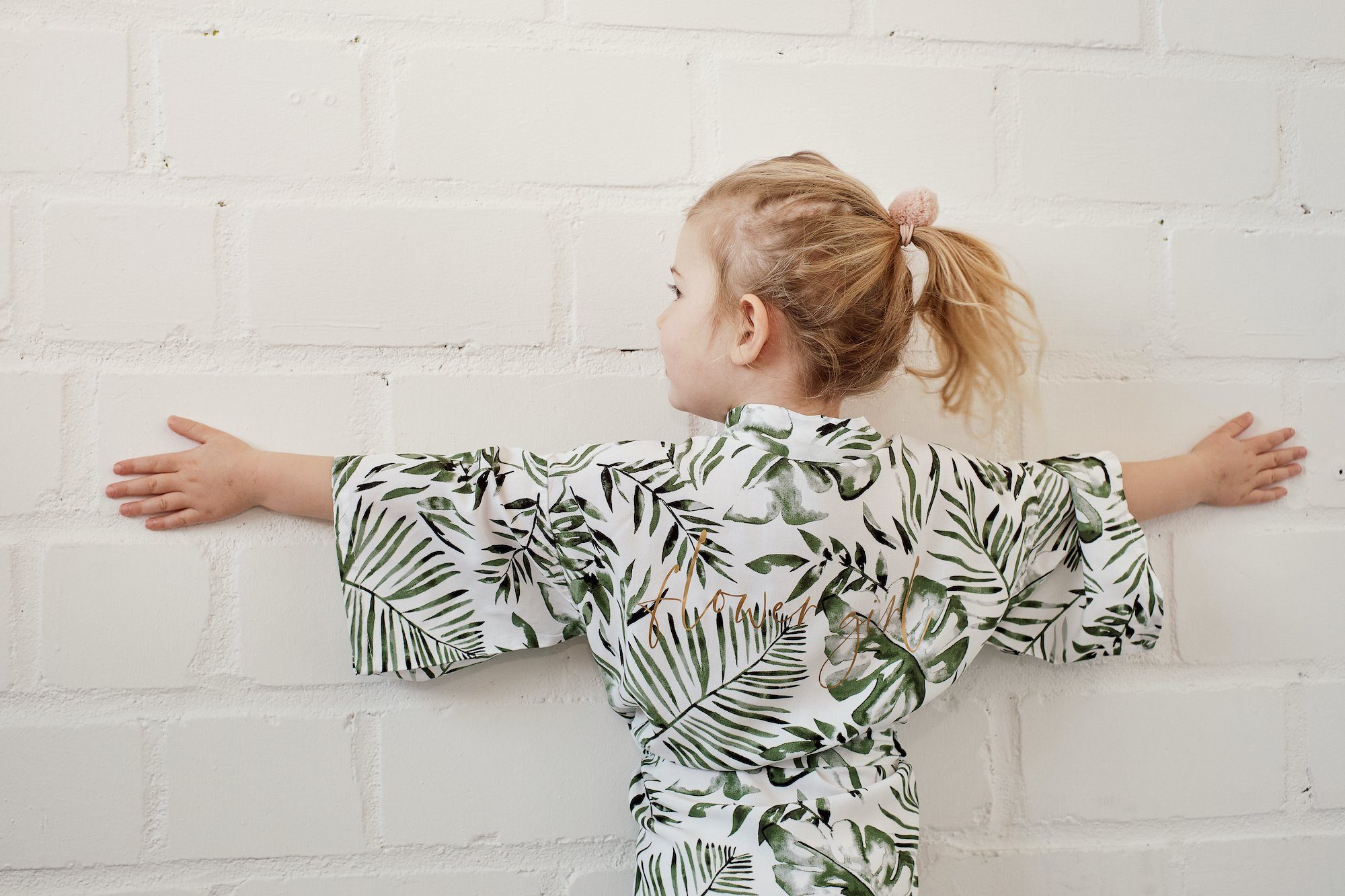 shopandmarry Kimono Kimono palms” Tochter, Kimono-Kragen, für Mama und “wild Bindegürtel