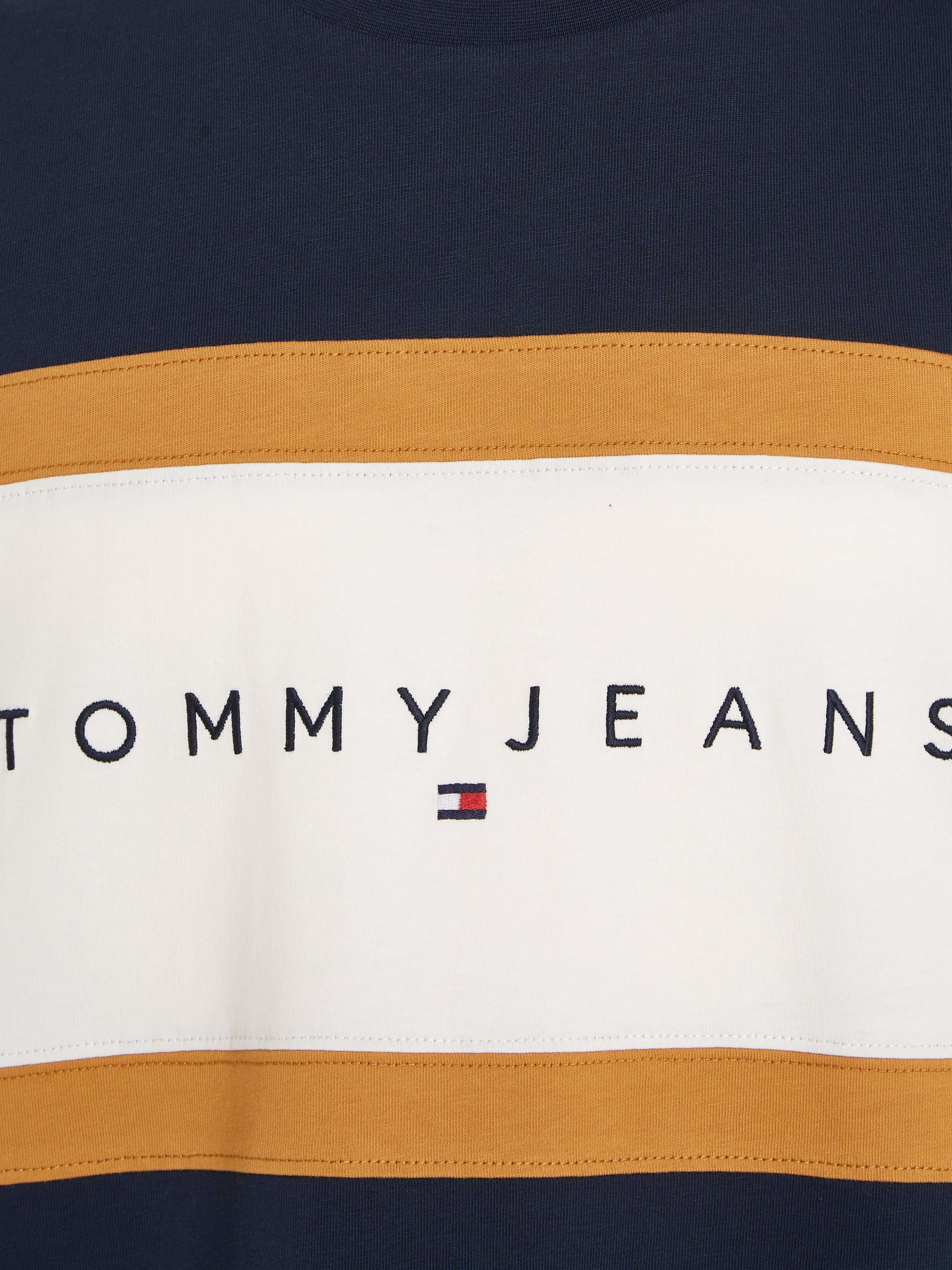 & mit REG großem TEE Jeans Tommy CUT Markenschriftzug SEW TJM T-Shirt