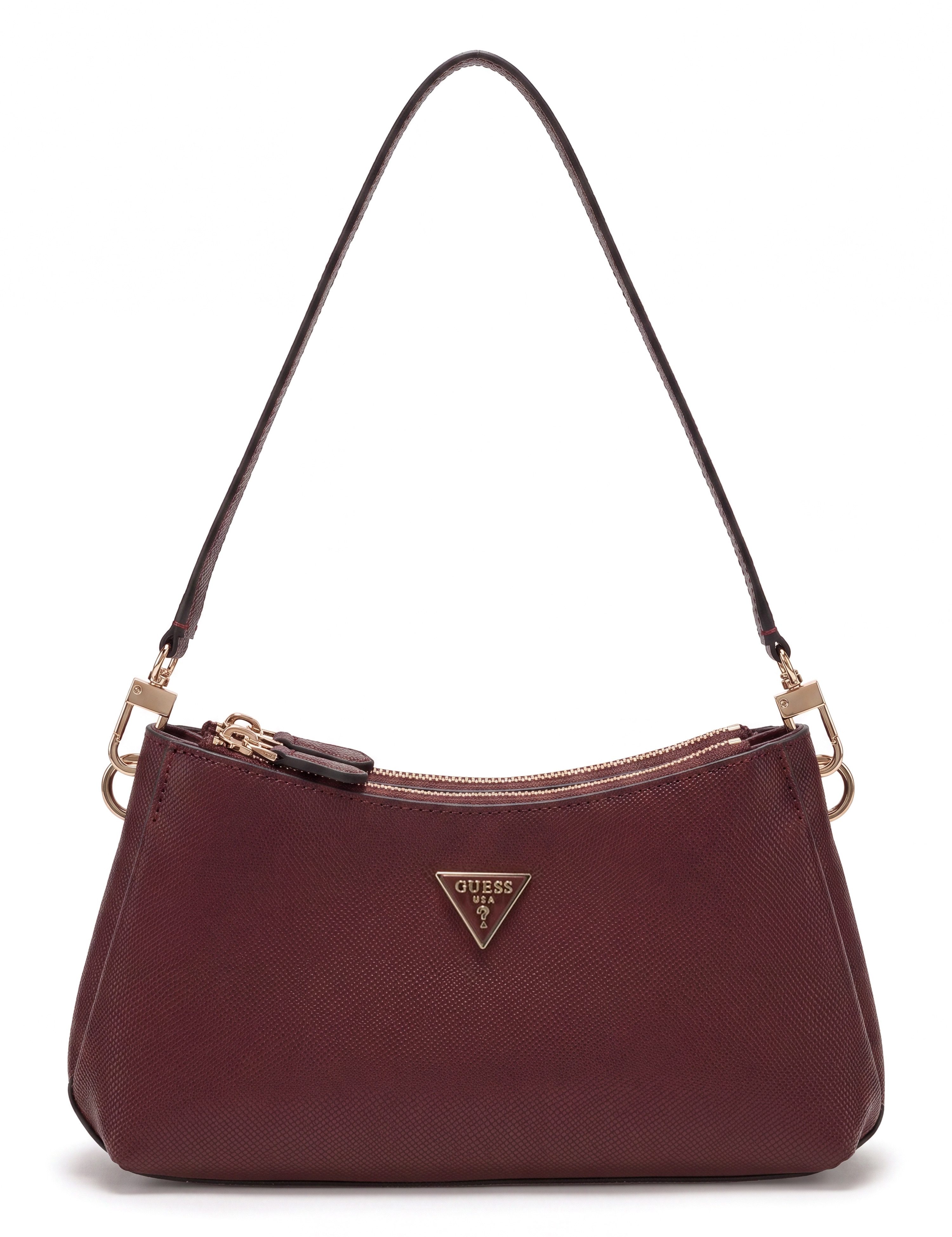 Guess Mini Bag NOELLE II 3 COMP SHLDR XBODY, Damen Handtasche, Henkeltasche, Umhängetasche mit Dreieckslogo