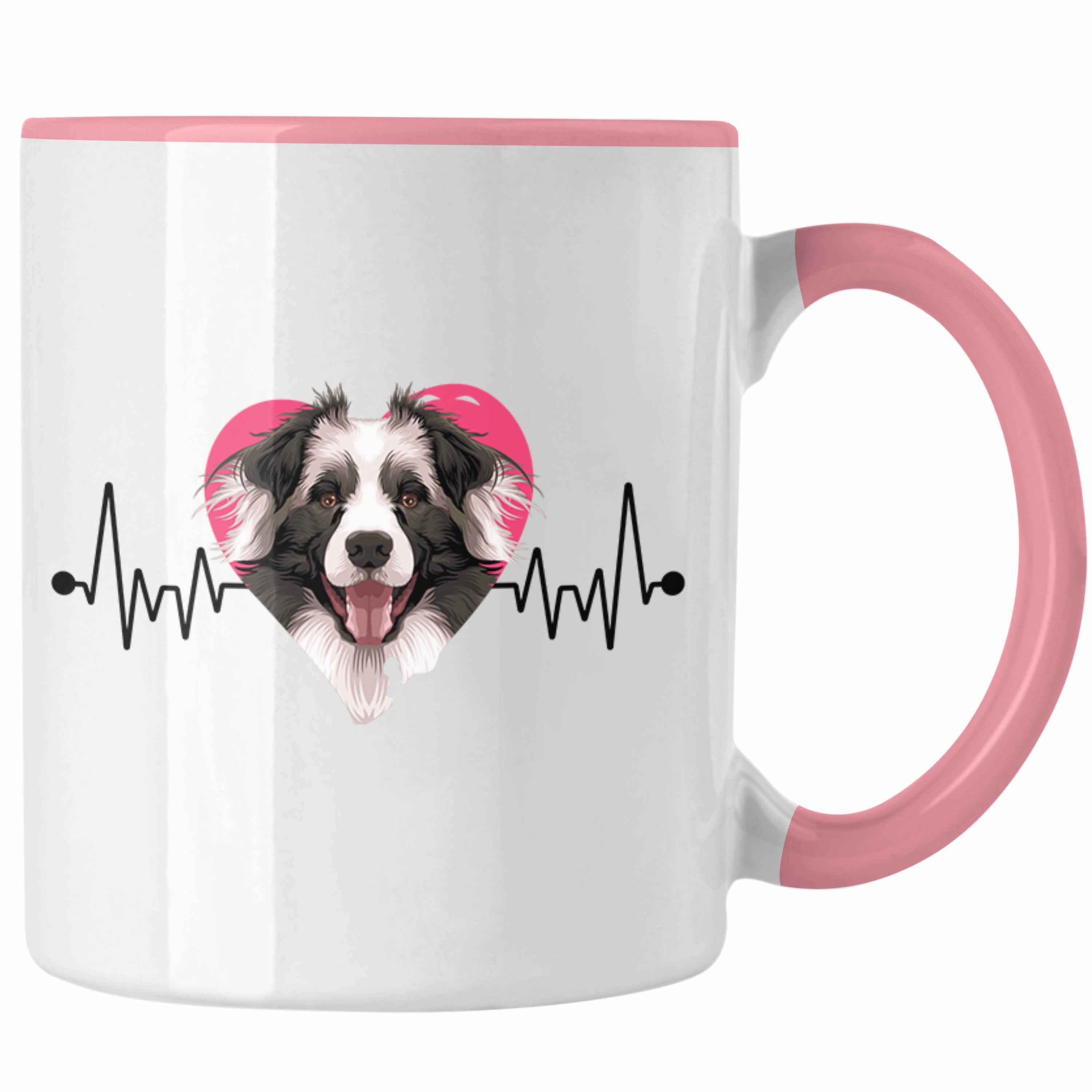 Trendation Tasse Border Collies Besitzer Tasse Geschenk Lustiger Spruch Geschenkidee He Rosa