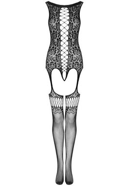 Obsessive Bodystocking Bodystocking im Strapslook Netz - schwarz (1 St) transparent