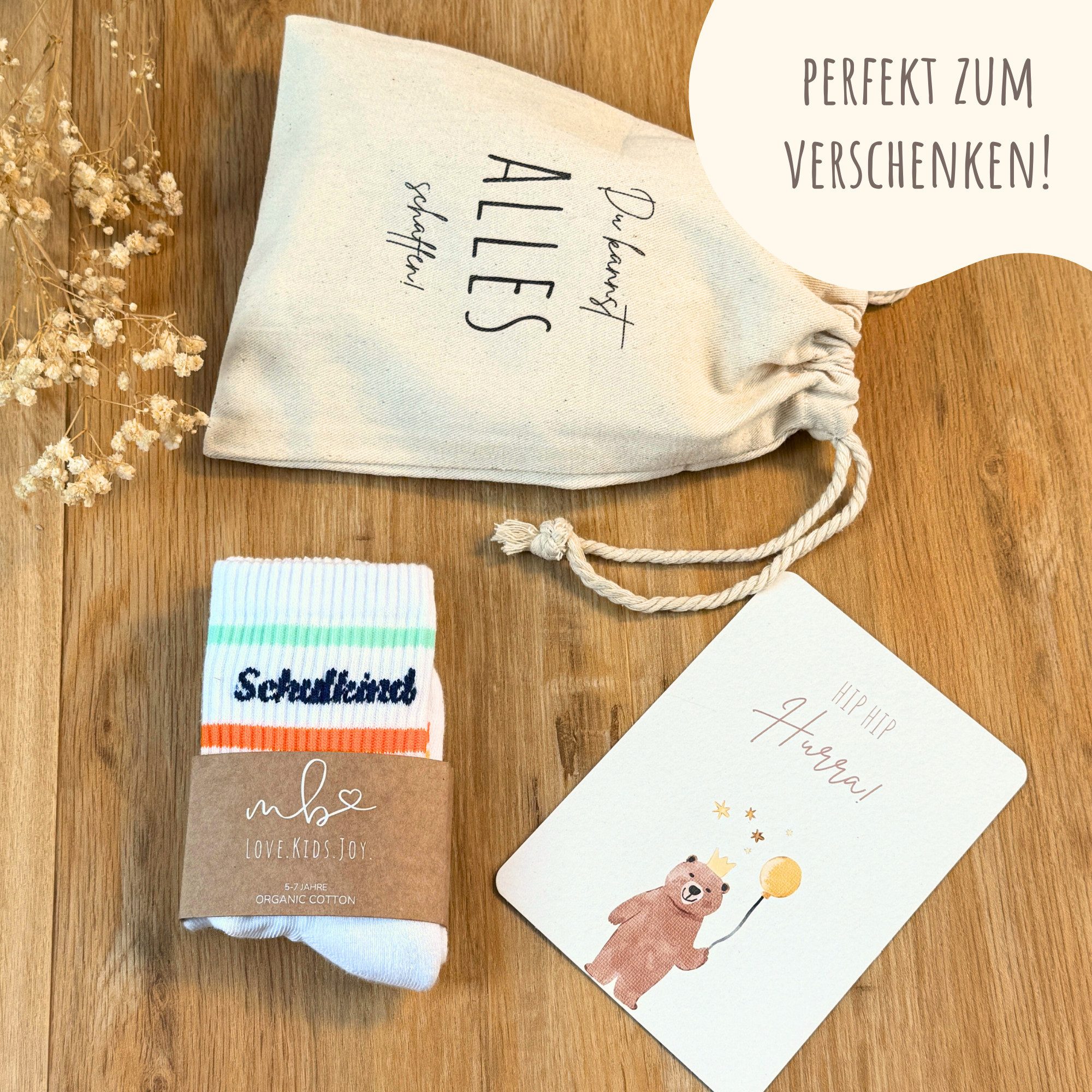 MeinBaby123® Freizeitsocken Schulkind Socken, Geschenk zur Einschulung, Geschenkidee Einschulung,  Outfit Einschulung, Schulkind 2025
