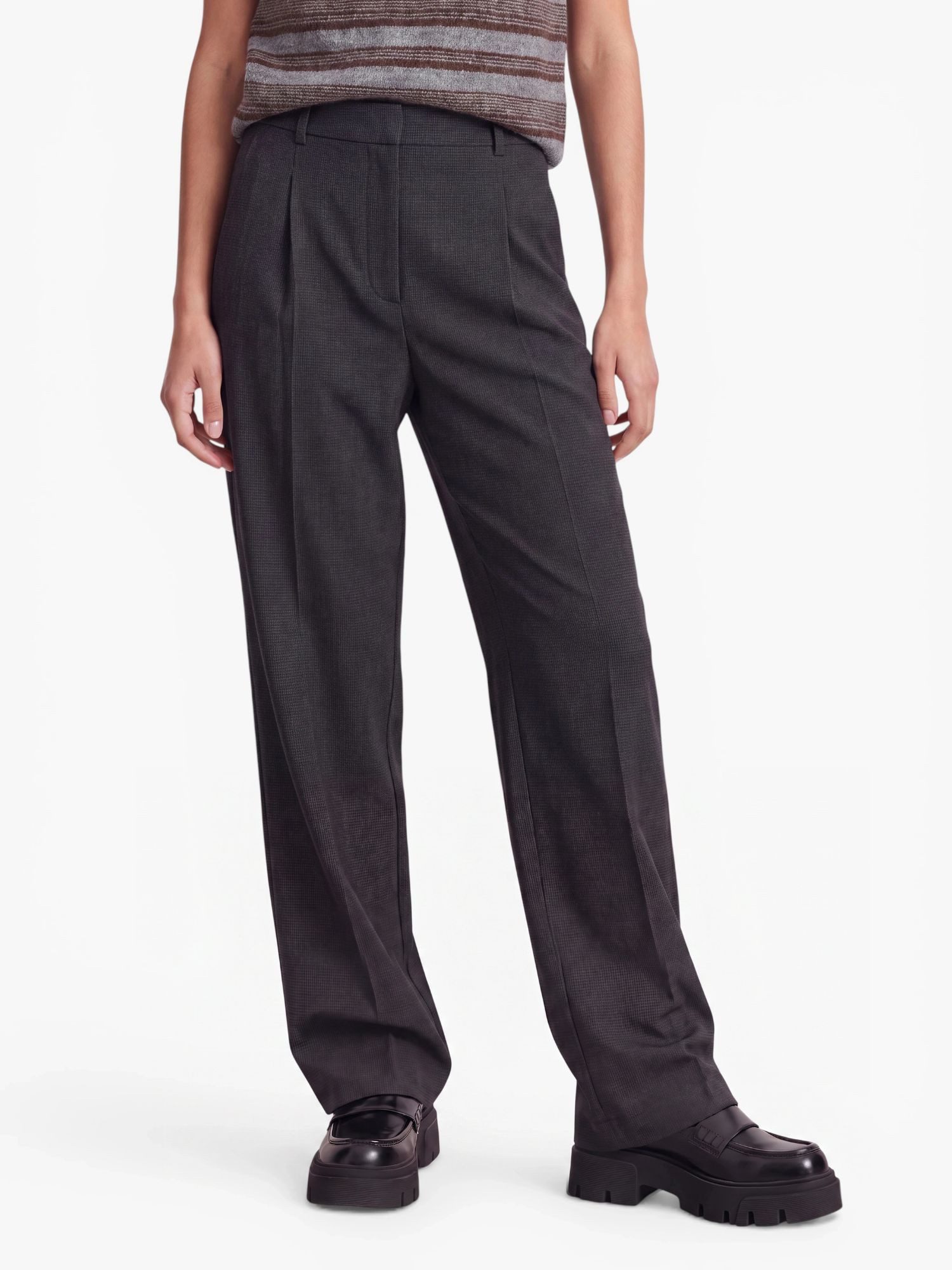 LeGer Stoffhose Julie Regular, LeGer by Lena Gercke mit Bund- und Bügelfalte, feines Muster