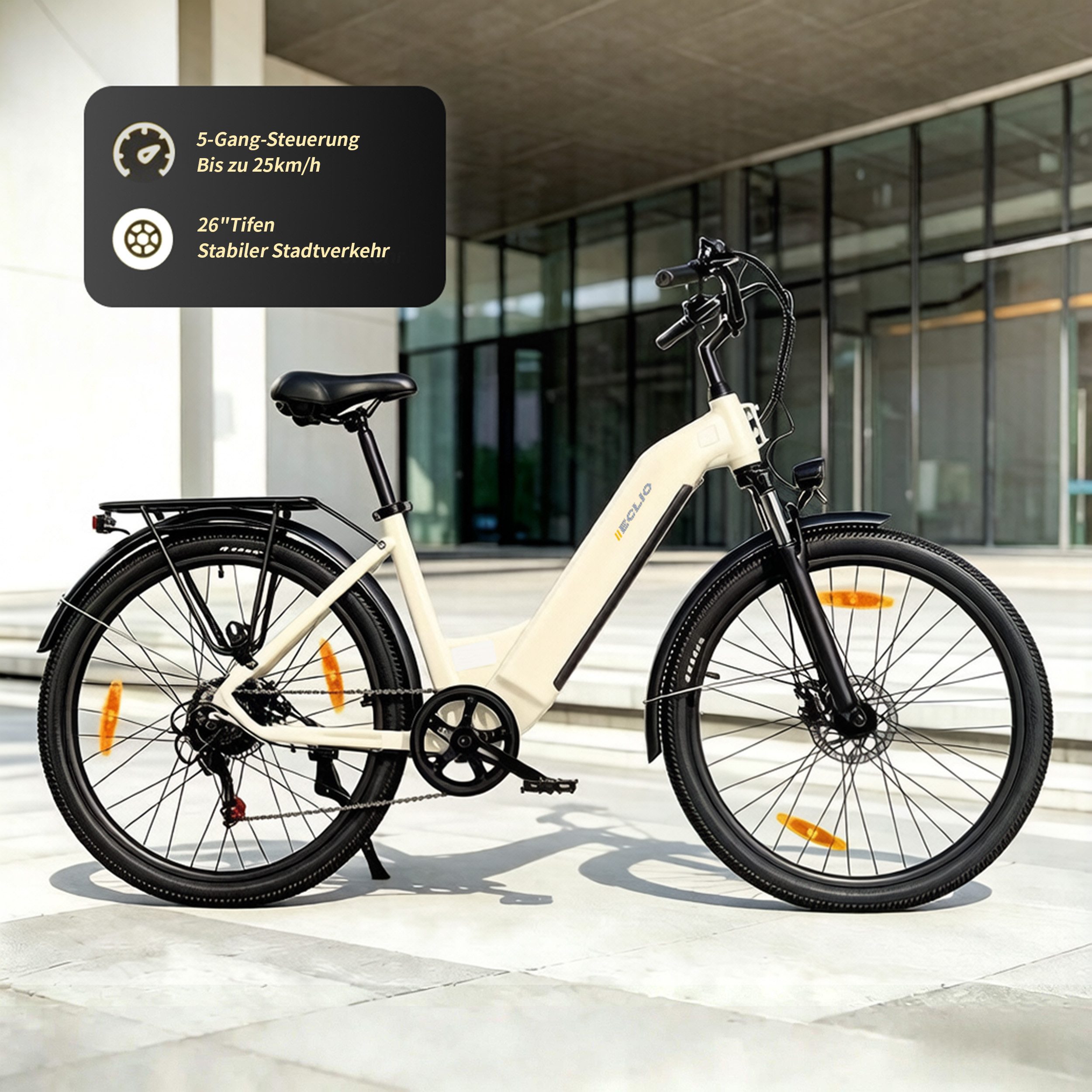 PixelPilot E-Bike Trekkingrad Elektrofahrrad Tiefeinstieg 26" Cityrad 18,2Ah Akku 80km Reichweite, 7 Gang, Nabenmotor, 655,2 Wh, (Packung)