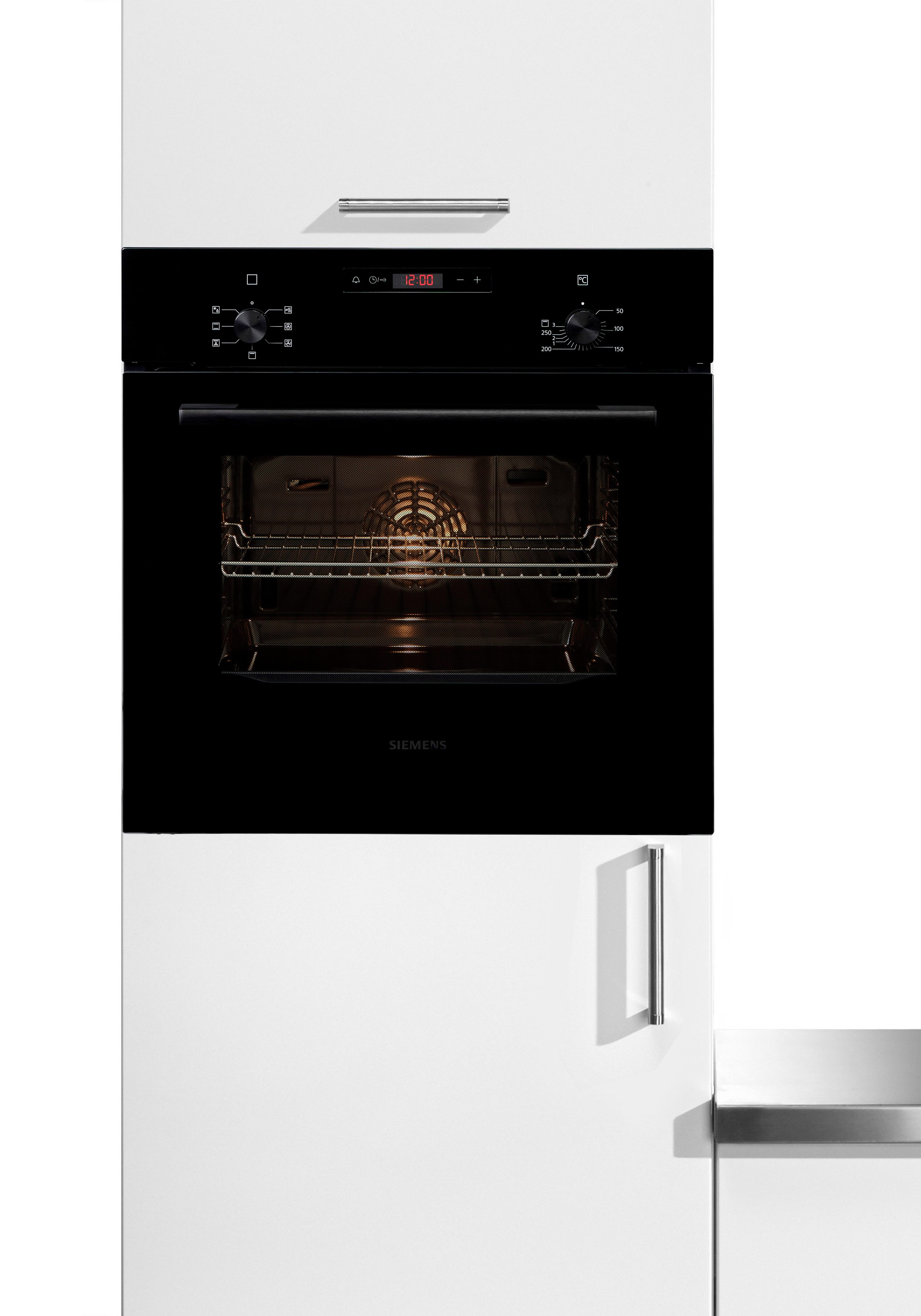 SIEMENS Backofen iQ100 HB013FBB1, 3D-Heißluft für gleichmäßige Hitzeverteilung & perfekte Ergebnisse