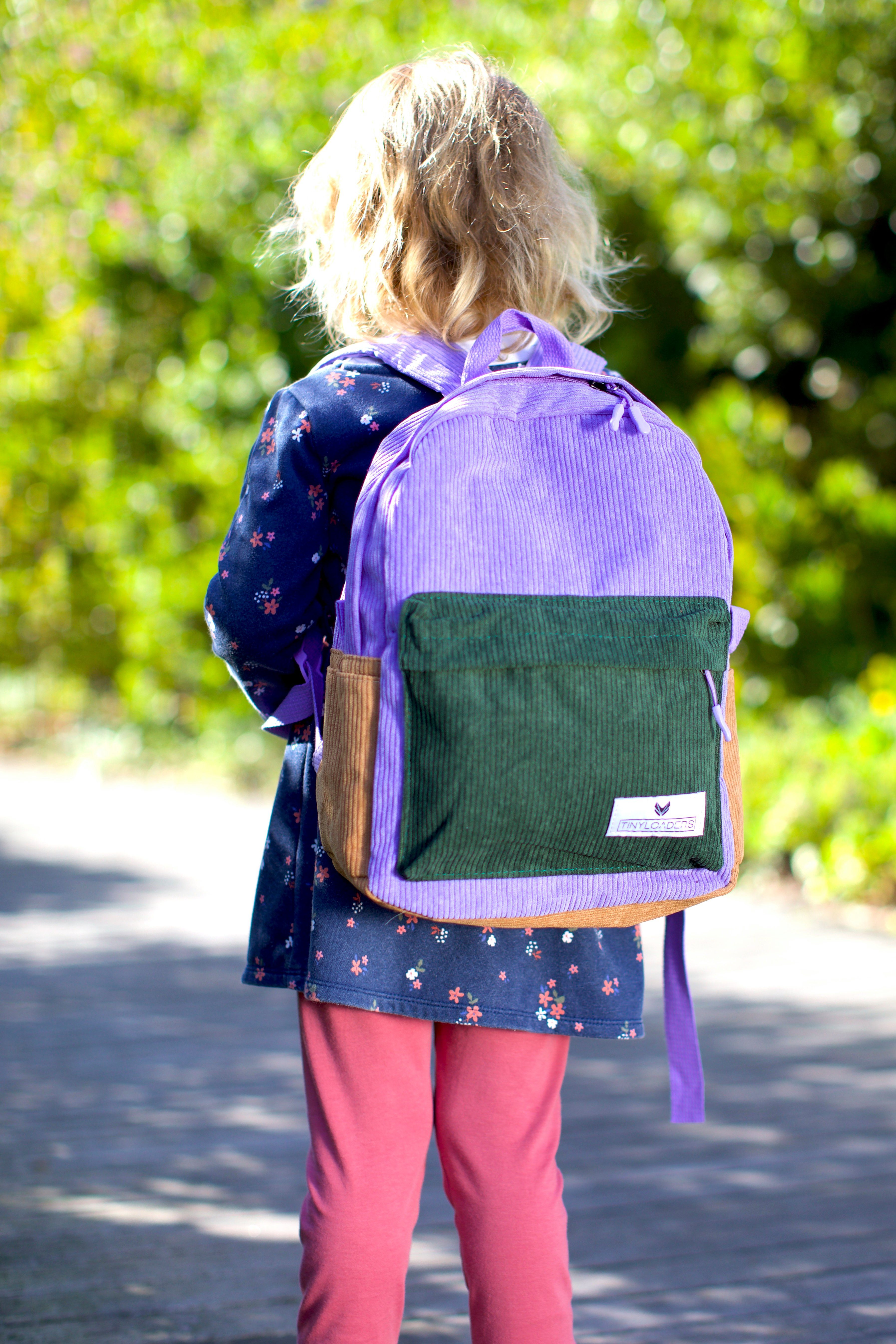 TINYLOADERS Kinderrucksack Kinderrucksack Kord Kinder Rucksack Backpack Kordrucksack, Rucksack Kinder, Innentasche, PFC-frei, Robuste Zipper, Kordrucksack
