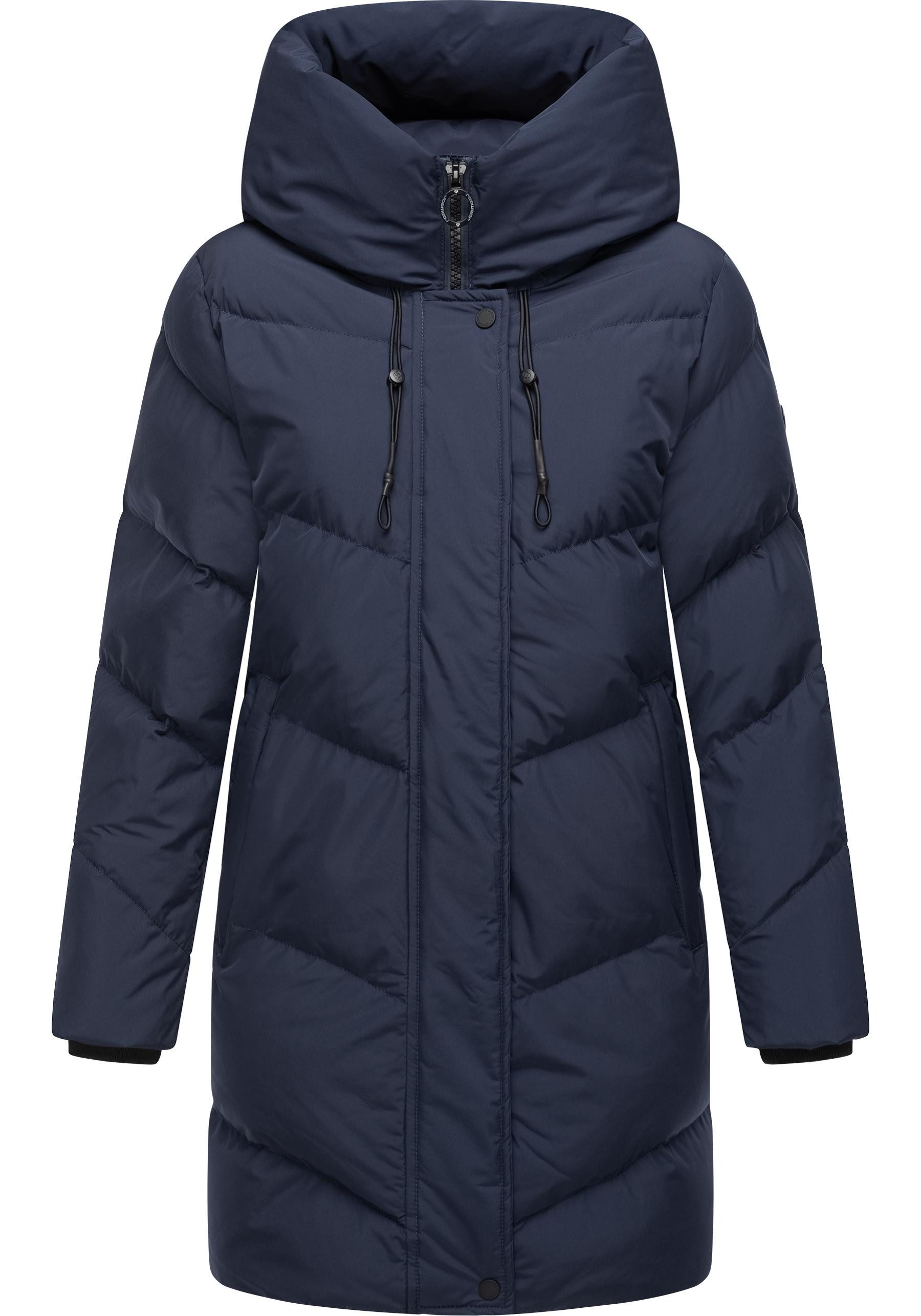Ragwear Kurzmantel Avelin Wasserdichter gesteppter Damen Wintermantel