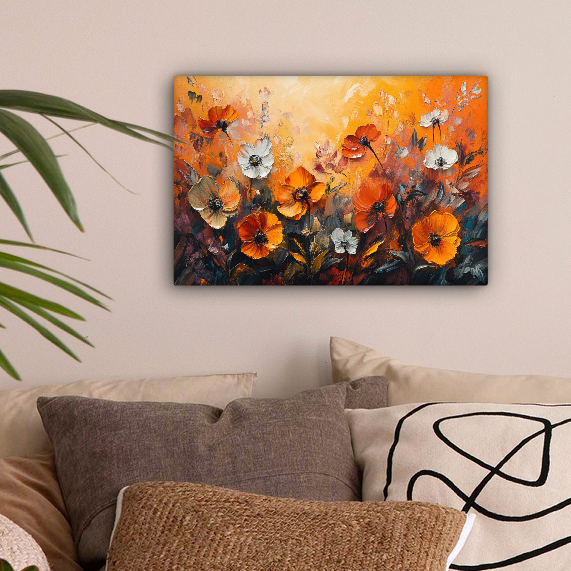 OneMillionCanvasses® Leinwandbild Blumen - Abstrakt - günstig online kaufen