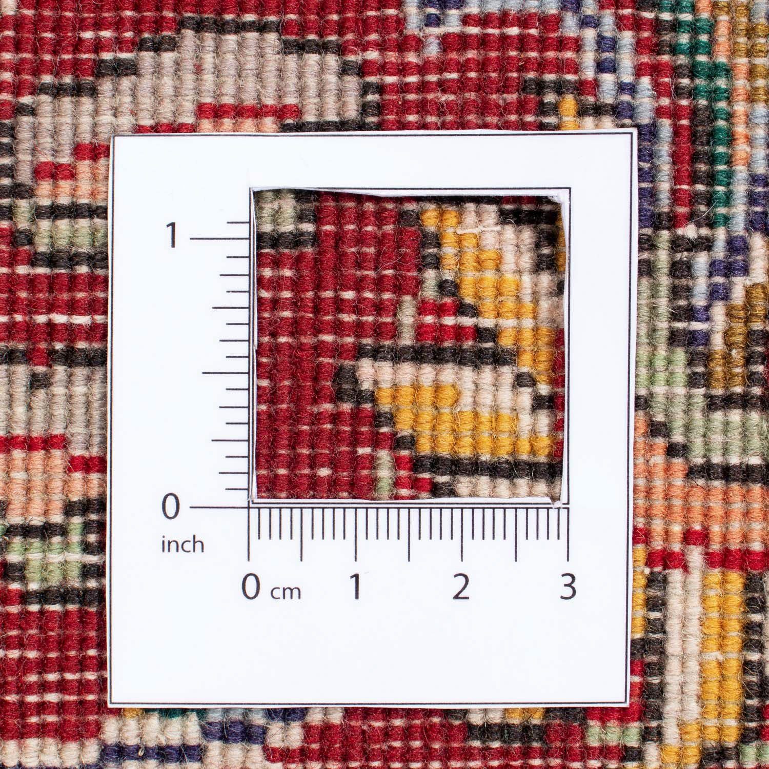 mm, rechteckig, Wollteppich cm, 10 mit Rosso 147 Figurativ Zertifikat 194 morgenland, scuro Unikat Moud x Höhe: