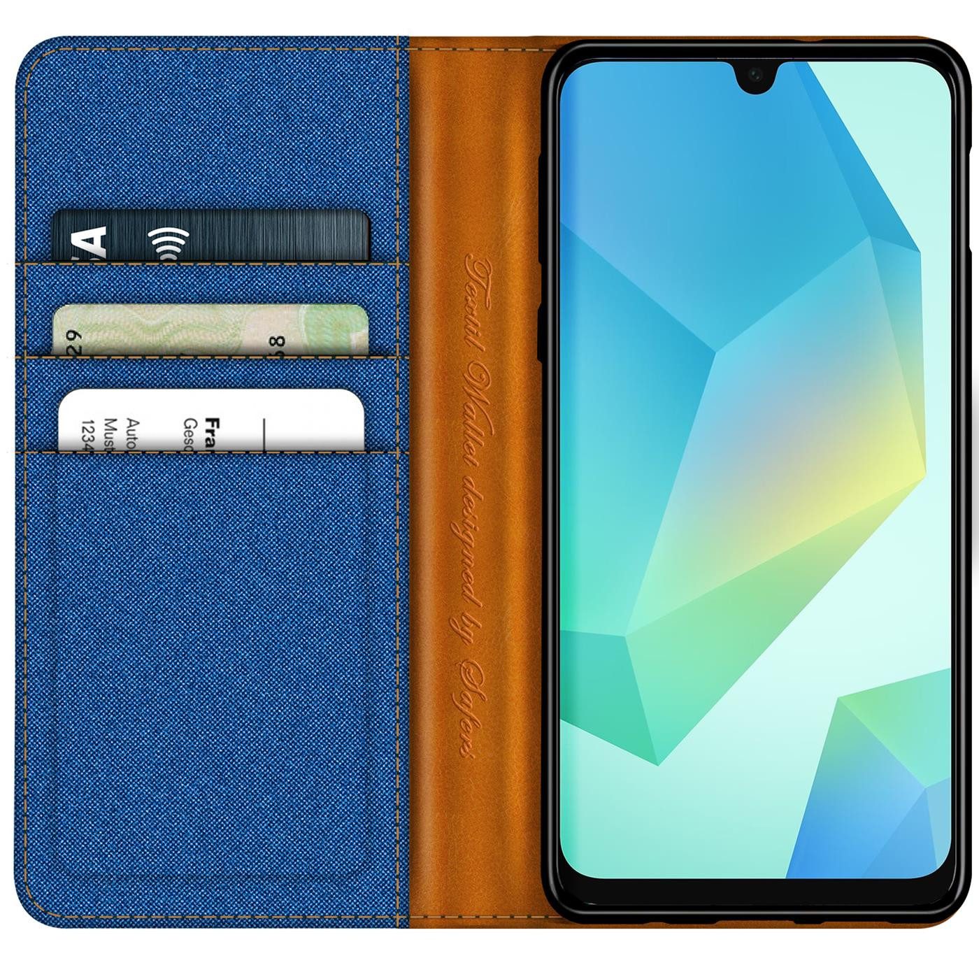 CoolGadget Handyhülle Denim Schutzhülle Flip Case für Samsung Galaxy A26 5G 6,7 Zoll, Book Cover Handy Tasche Jeans Hülle für Samsung A26 5G Klapphülle