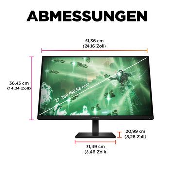 HP OMEN 27q (HSD-0156-A) Gaming-Monitor (68,6 cm/27 ", 2560 x 1440 px, QHD, 1 ms Reaktionszeit, 165 Hz, IPS)