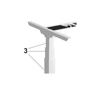 Super Solu Schreibtisch Elektrisch Höhenverstellbares Tischgestell Dual-Motor 3-Fach-Teleskop (2USB/ 2 Motoren /4 Memory Funktionen, 1-St), Antikollisionssystem