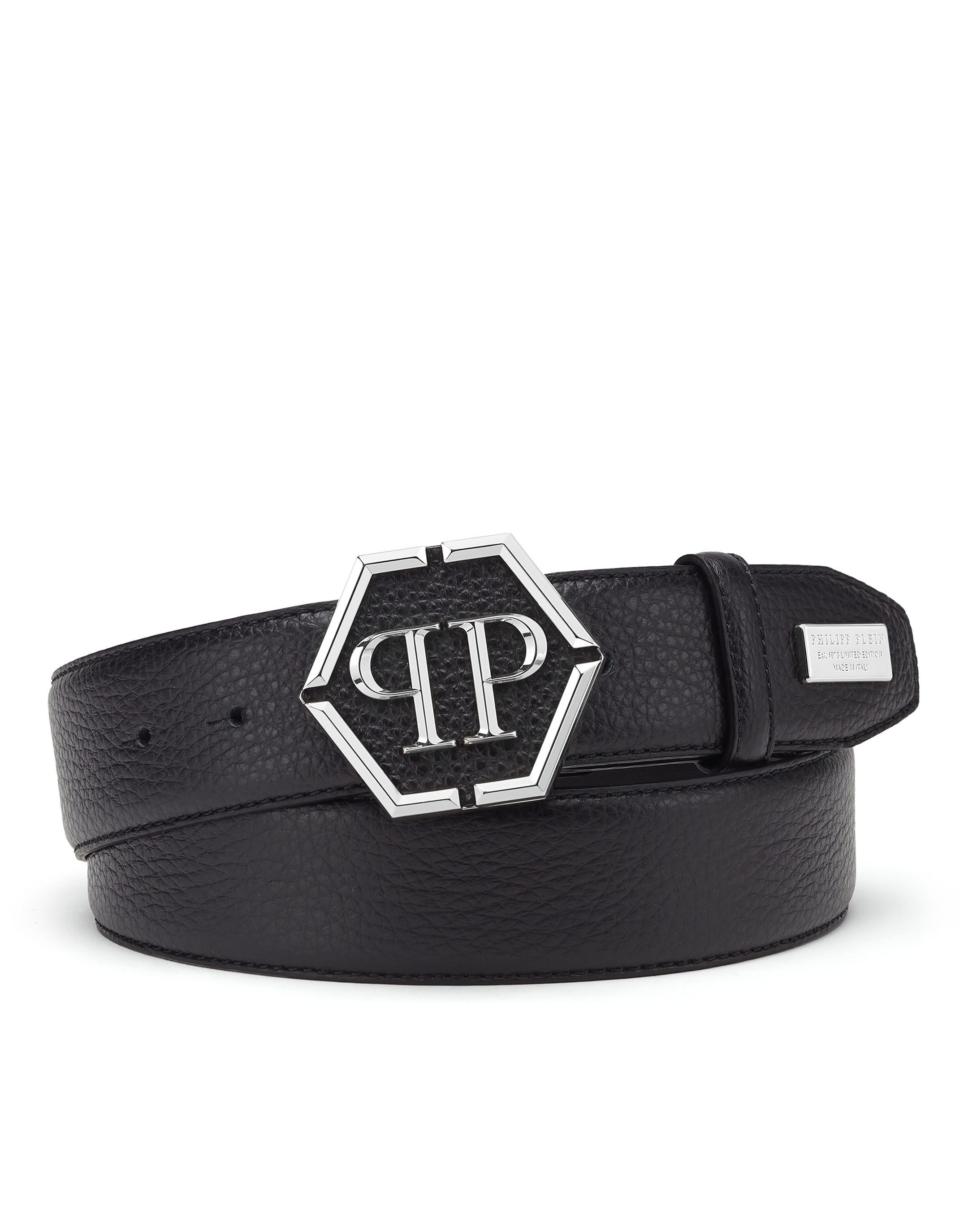 PHILIPP PLEIN Ledergürtel Hexagon