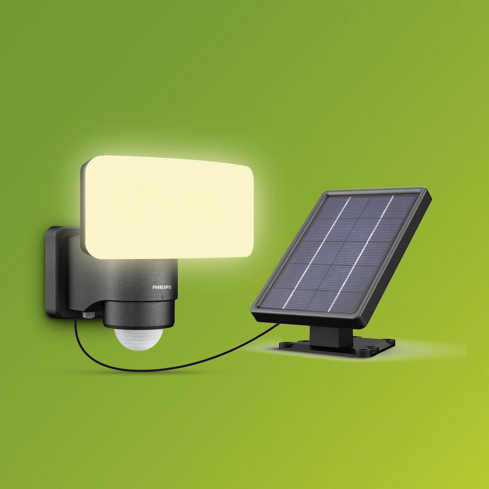Philips Außen-Wandleuchte Philips LED Tylus 929004632301 Solar-Außenwandleuchte mit Bewegungsmel
