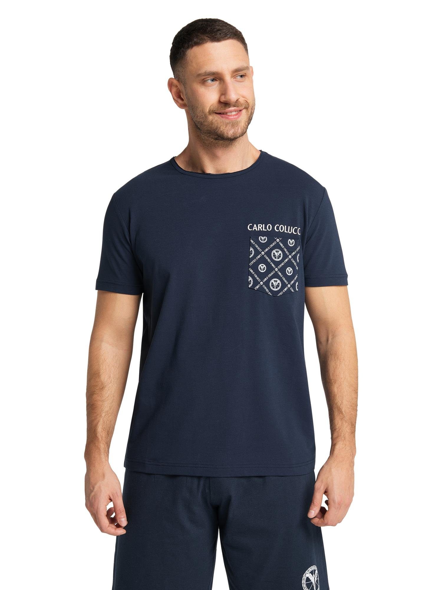 CARLO COLUCCI Collatuzzo T-Shirt Navy