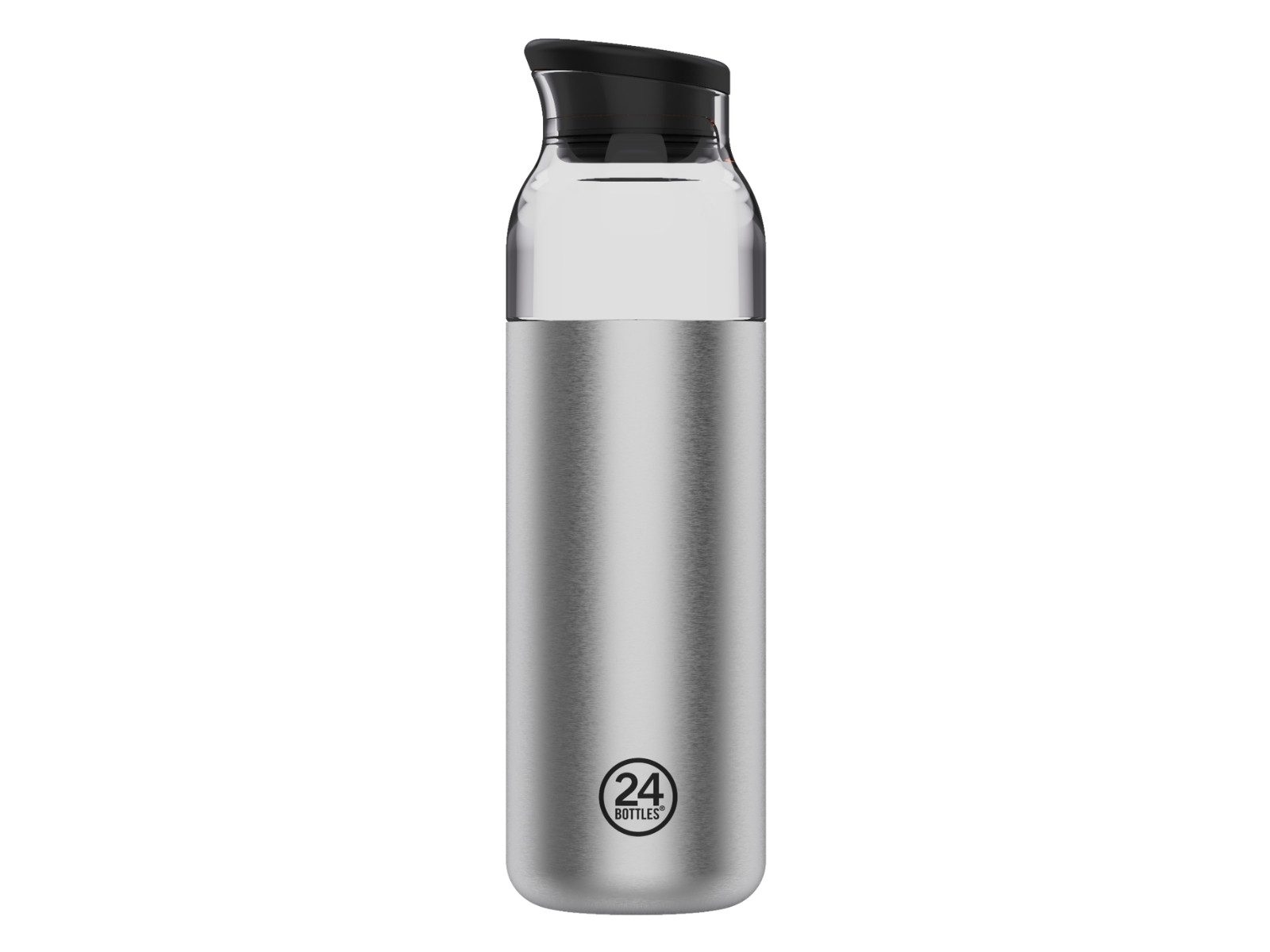 24 Bottles Karaffe Casa Carafe Brushed Steel 1000ml