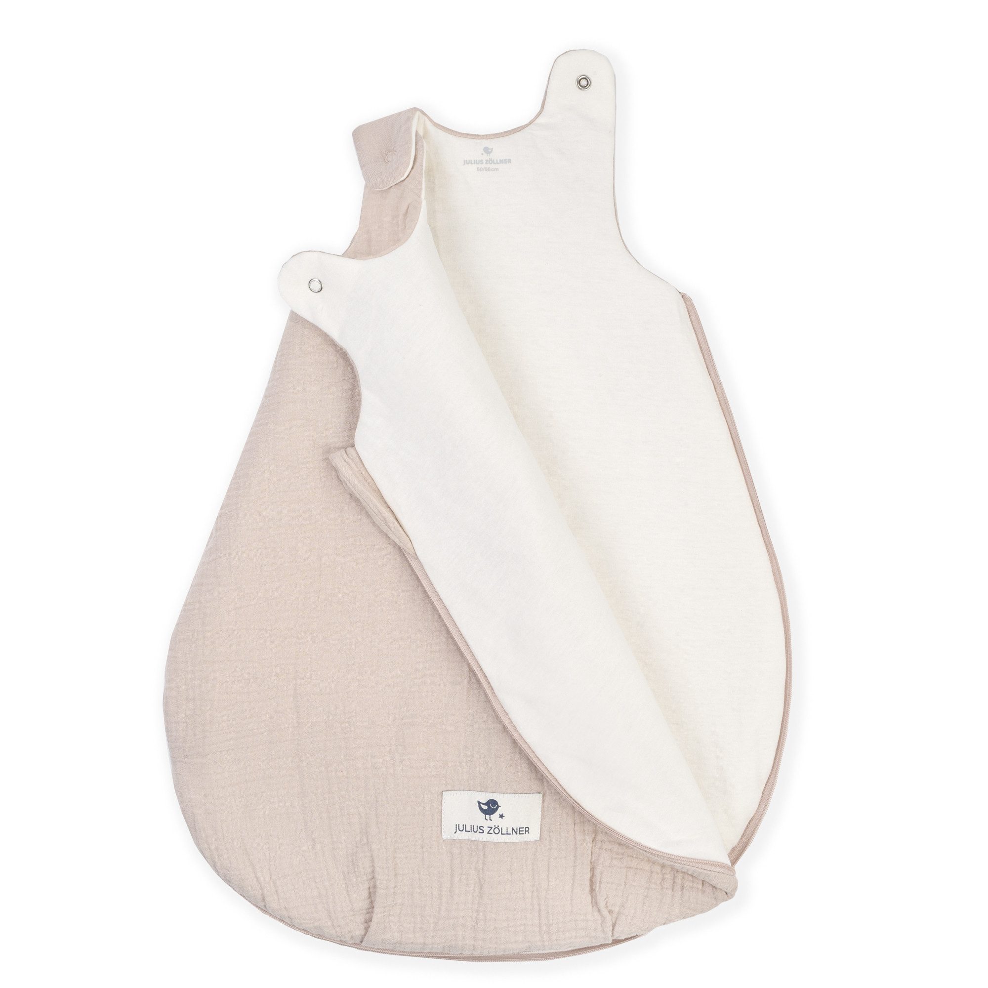 Julius Zöllner Babyschlafsack Musselin, umlaufender seitlicher Reißverschluss