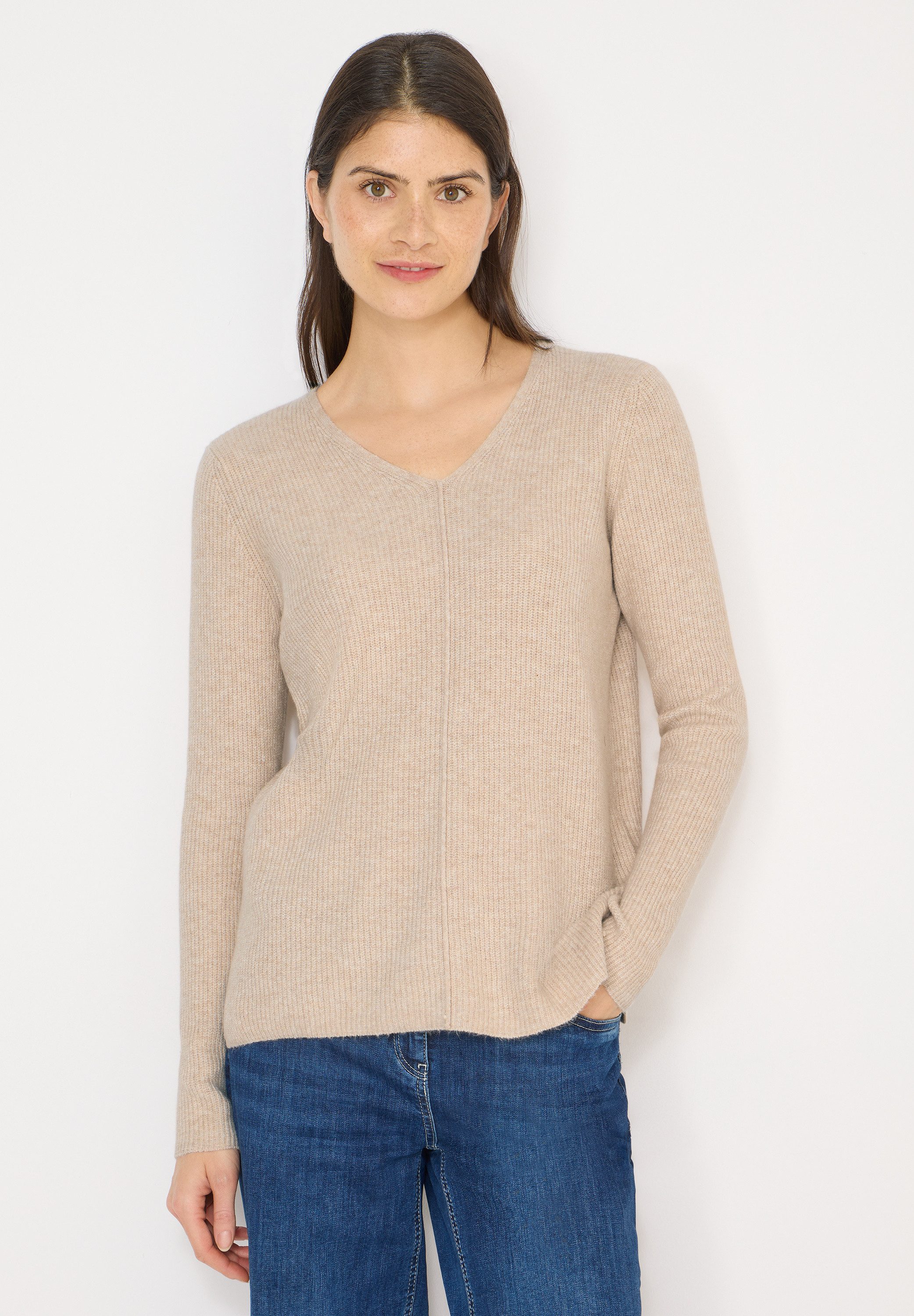 CECIL Strickpullover mit V-Ausschnitt