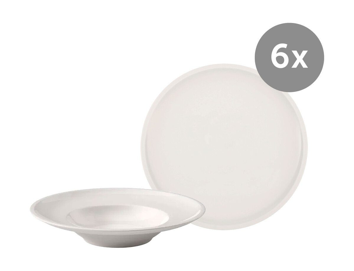 Villeroy & Boch Geschirr-Set Set Artesano Speiseteller und Suppenteller 12-tlg., Premium Porcelain