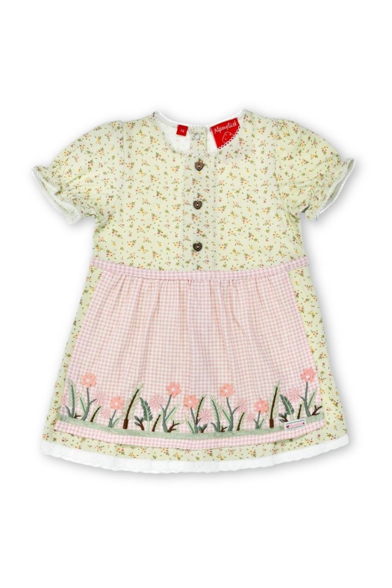 BONDI Trachtenkleid Dirndlkleid Baby/Kind - BLÜMCHEN - hellgrün/geblümt