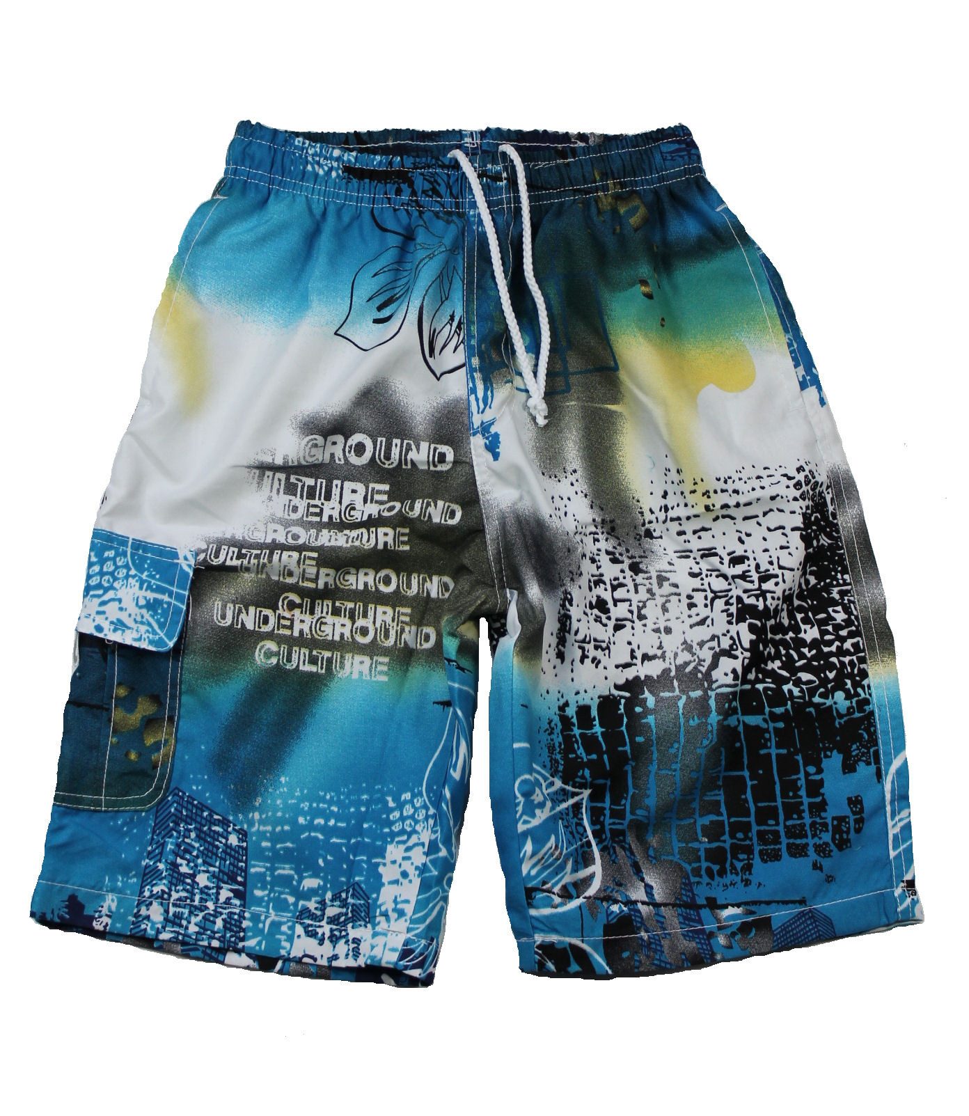 Outburst Badeshorts Nickel Sportswear Bermuda Shorts Boardshorts mit Tasche blau
