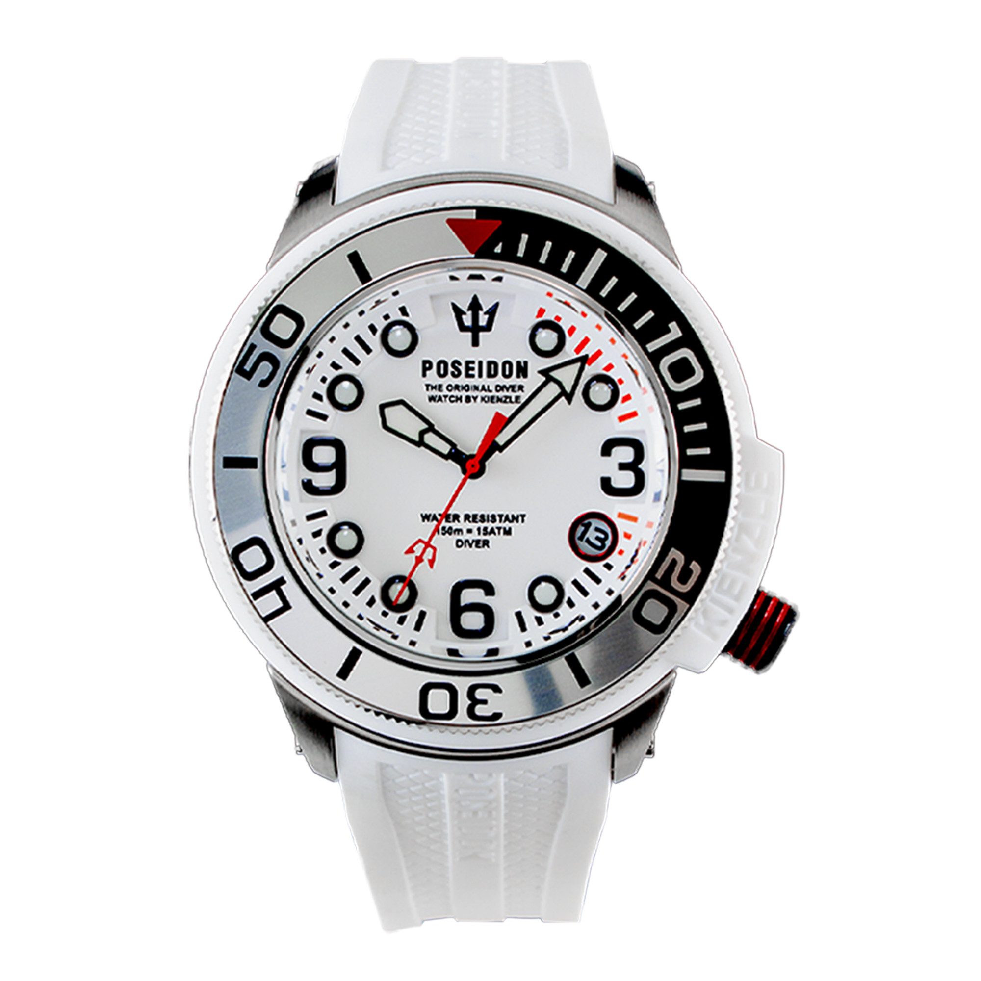 Kienzle Quarzuhr POSEIDON24 Quarz Armbanduhr Edelstahl weiß