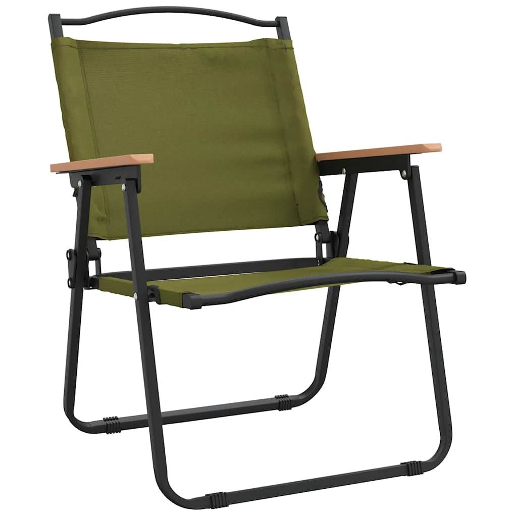 vidaXL Gartenstuhl Campingstühle 2 Stk. Grün 54x55x78 cm Oxford-Gewebe (2 St)