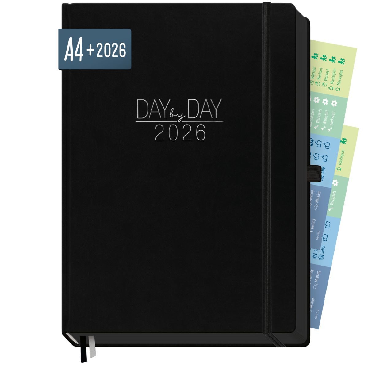 Häfft Terminkalender Tagesplaner Organizer Day by Day Maxi 2026 / A4+