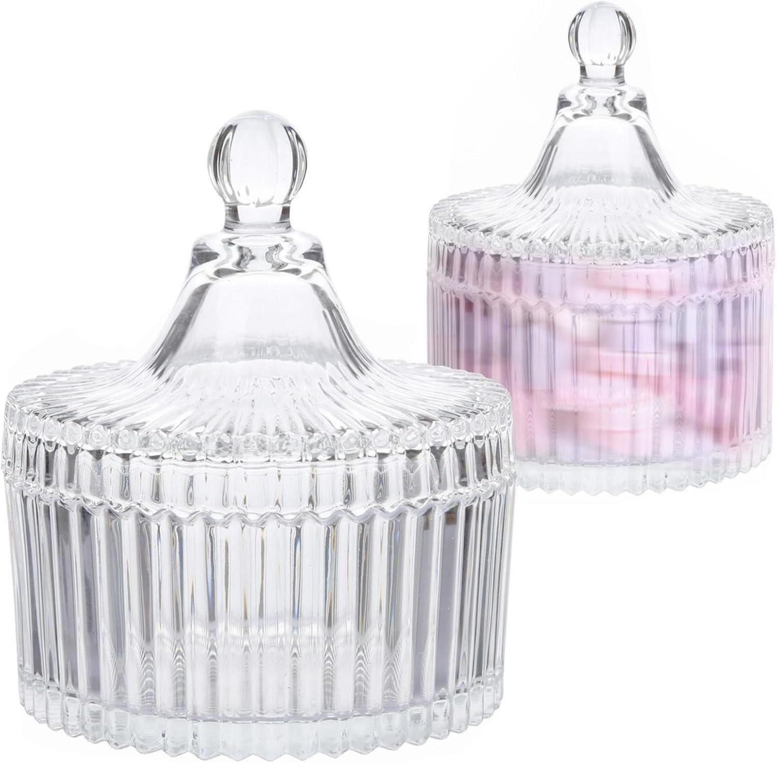 LuxusKollektion Gläser-Set Vintage Süßigkeiten Glas Dosen Set Kristall Bonboniere 2 Stück