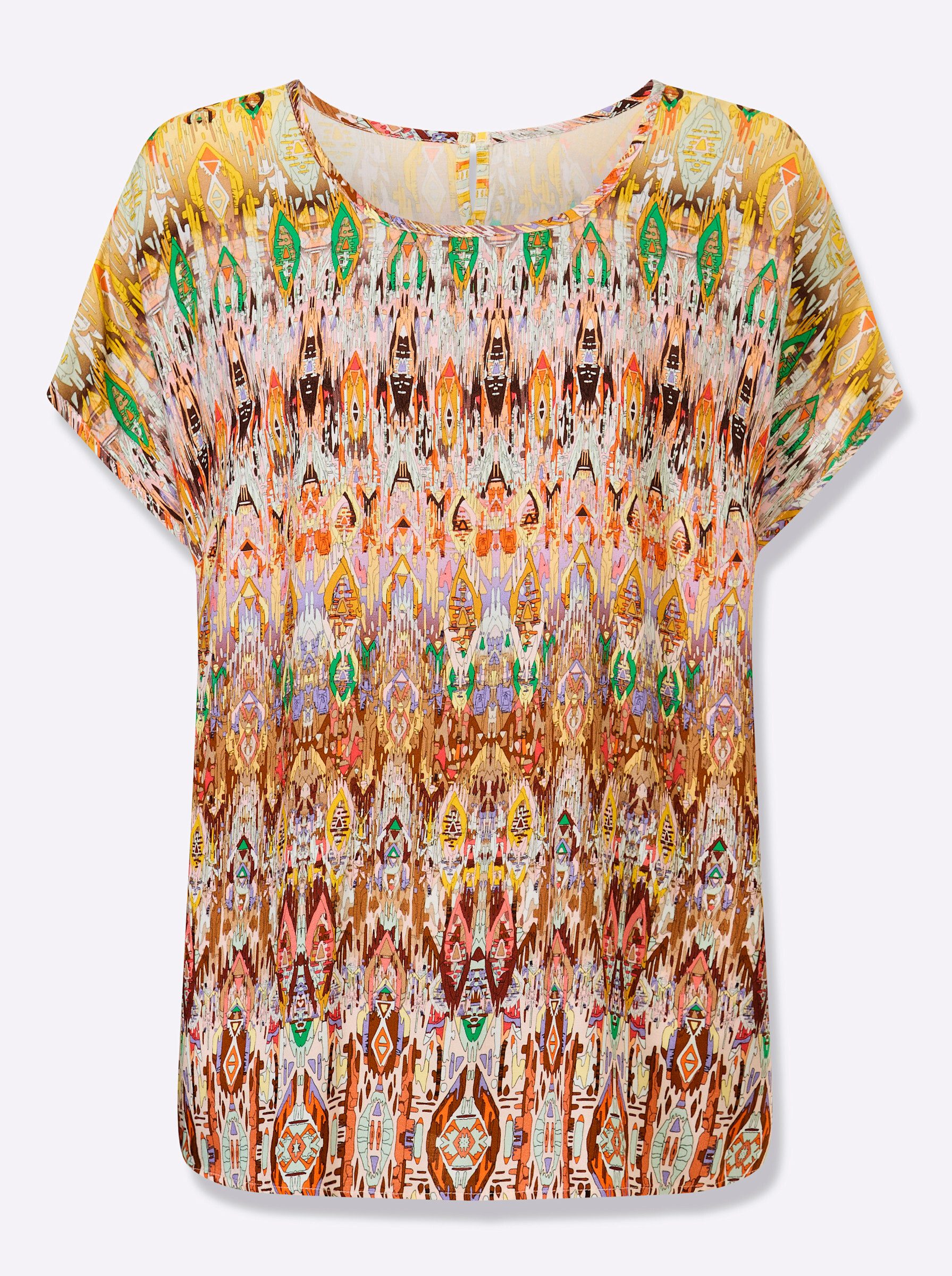 heine Klassische Bluse Druckbluse Kurzarm