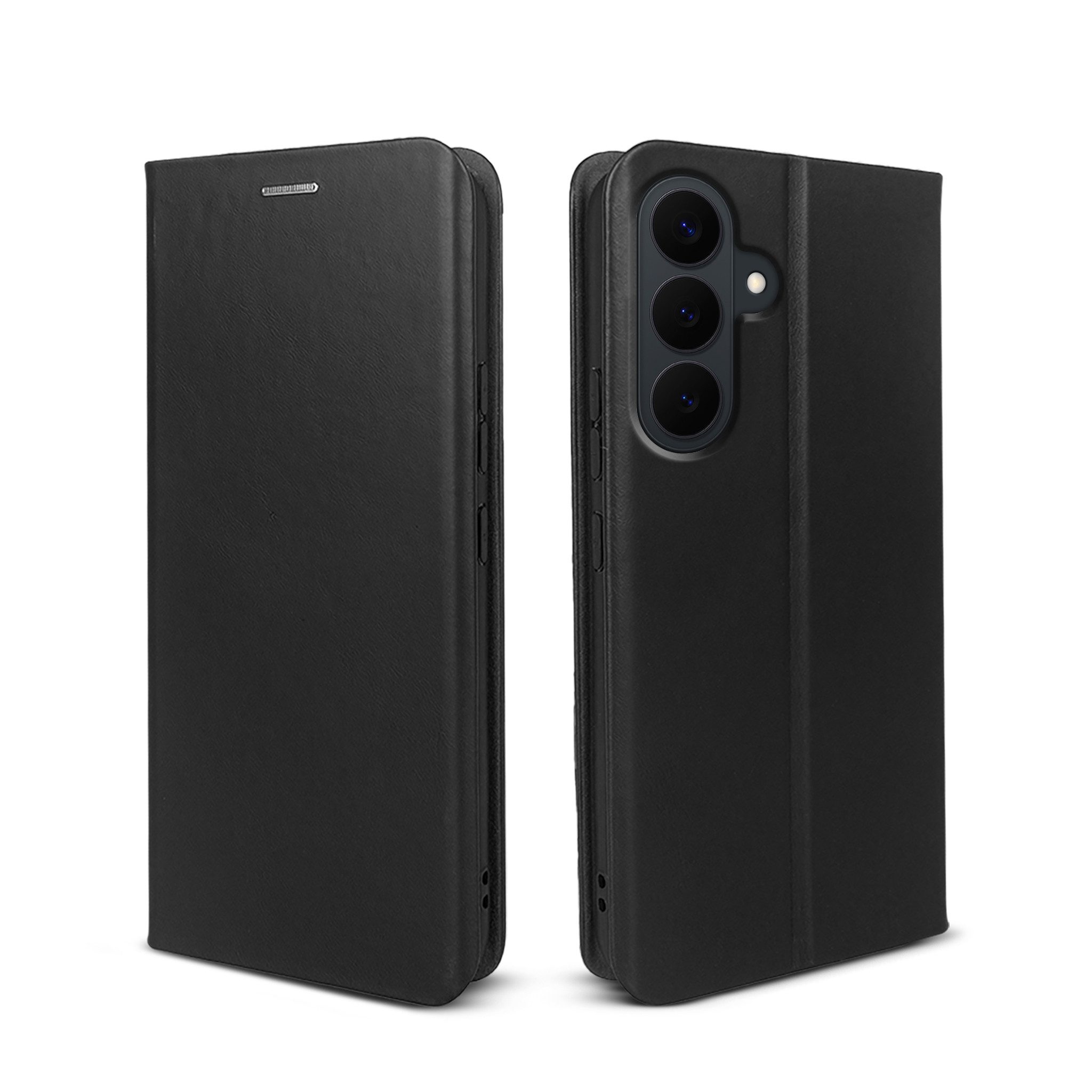 Tec-Expert Handyhülle Echtleder Klapp Hülle für Samsung Galaxy S26 FE 6.7 Zoll, 6.7", Cover Klapphülle Case mit Kartenfach RFID Schutz aufstellbar