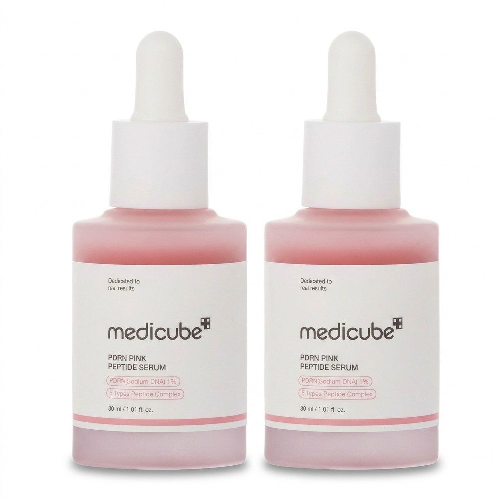 Medicube Gesichtsserum Medicube PDRN Pink Peptide Serum 2er Set, Vorteilspack mit zwei Gesichtsseren für die Pflegeroutine