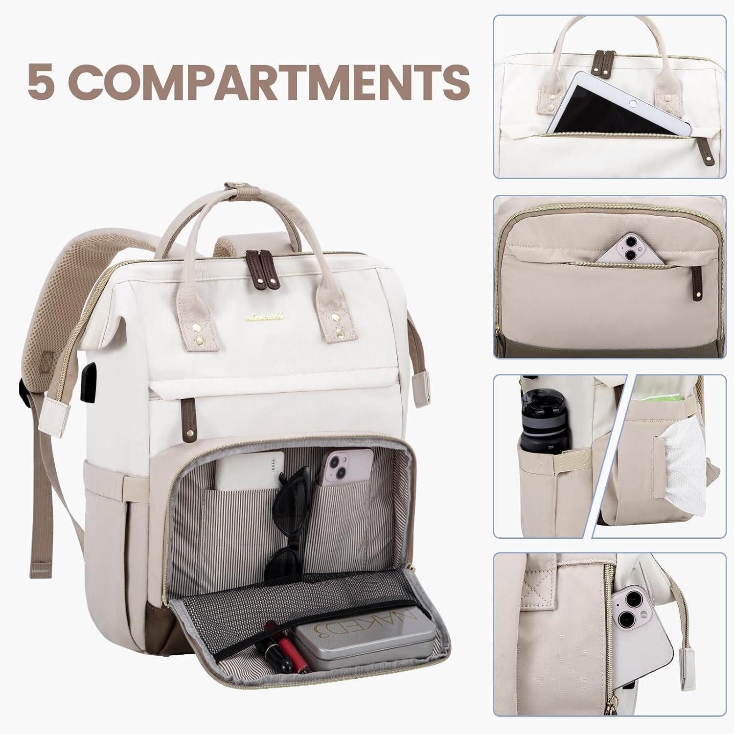 LuxusKollektion Laptoprucksack Damen Rucksack Laptop 15.6 Zoll Schulrucksack Mädchen Teenager