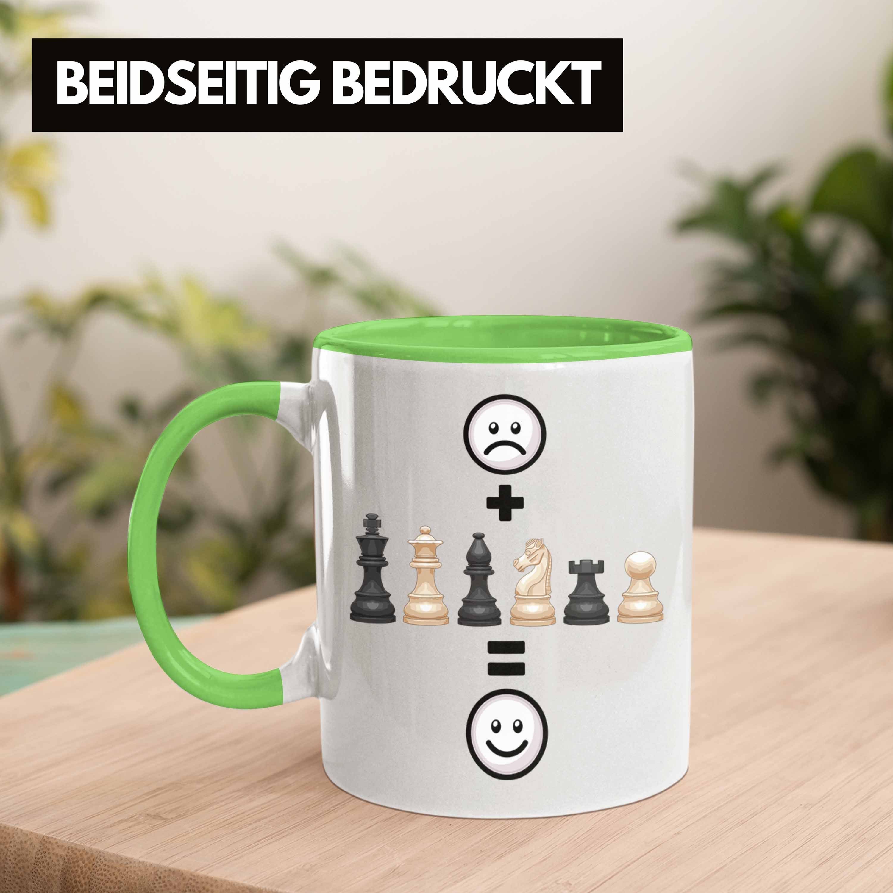 Trendation Tasse Schach für Grün Lustige Tasse Schach-Spieler Geschenk Geschenkid Geburtstag