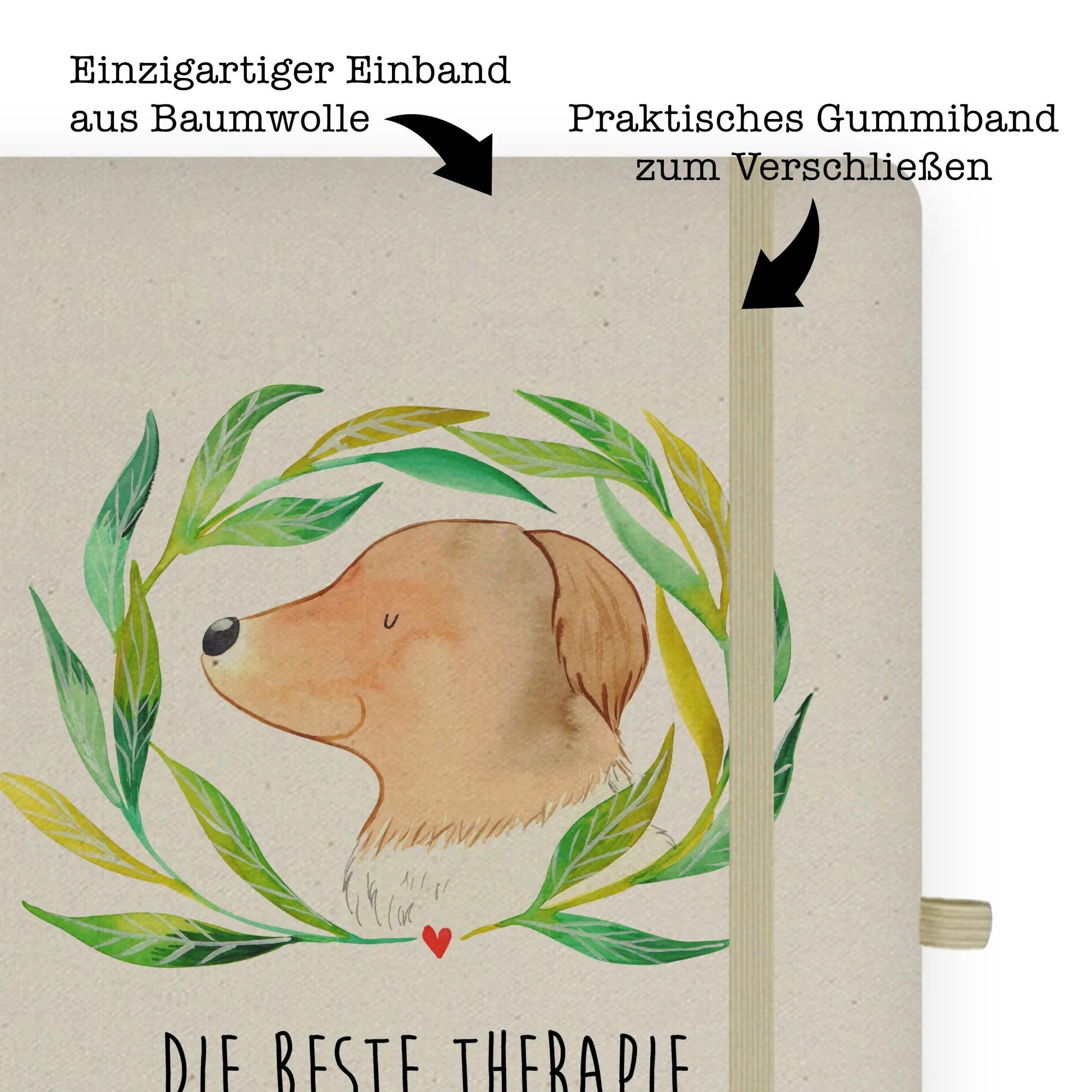 Thumbnail - Mr. & Mrs. Panda Notizbuch Hund Blumen - Transparent - Geschenk, Haustier, Tierliebhaber, Therap Mr. & Mrs. Panda, Kreat...