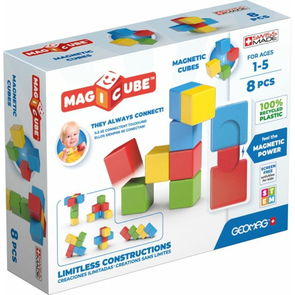 Carstensen Import-Export Spiel, Magicube FULL COLOR RECYCLED 8 Teile
