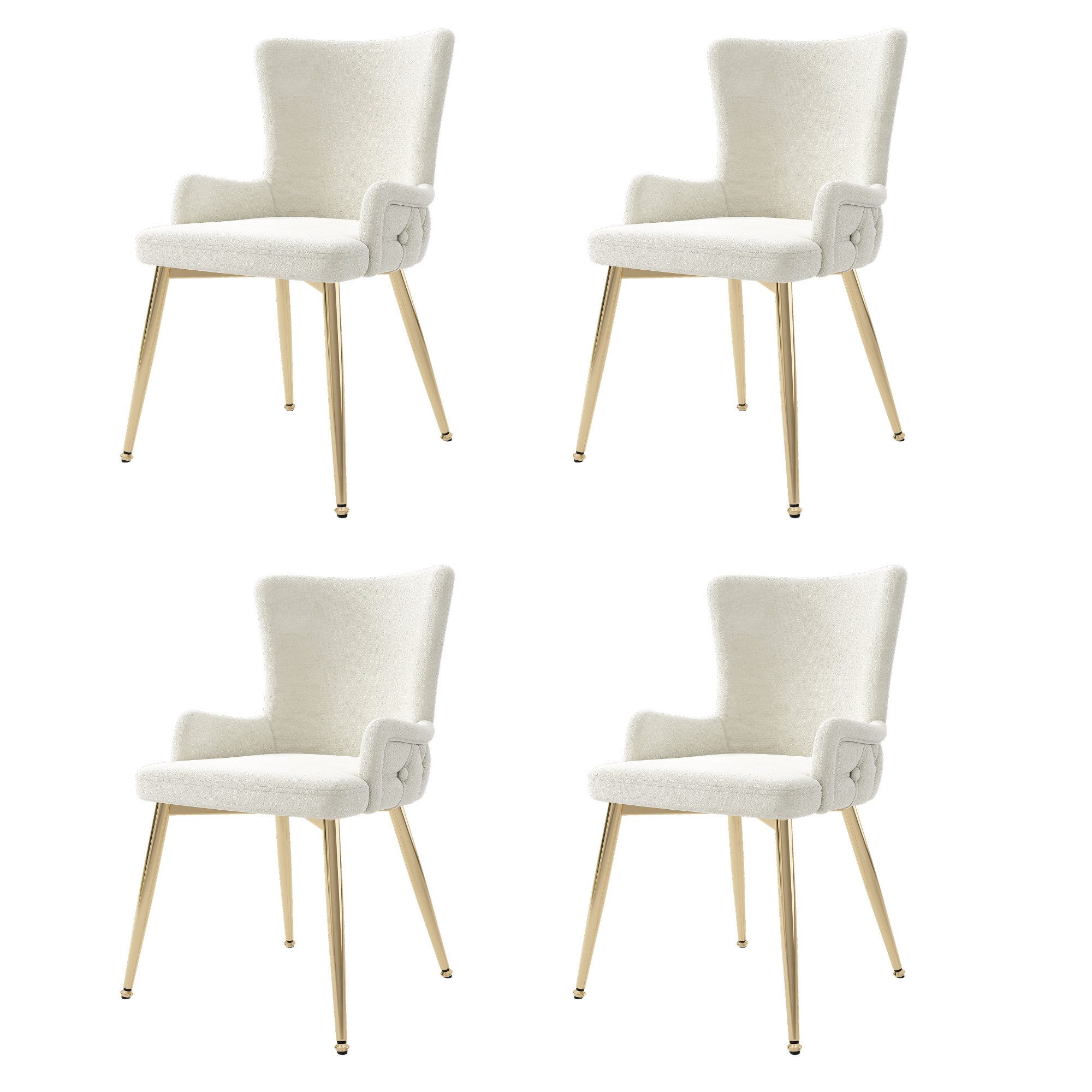 Flieks Esszimmerstuhl (Set, 4 St), 4er Set Polsterstühle Küchenstühle Samt günstig online kaufen