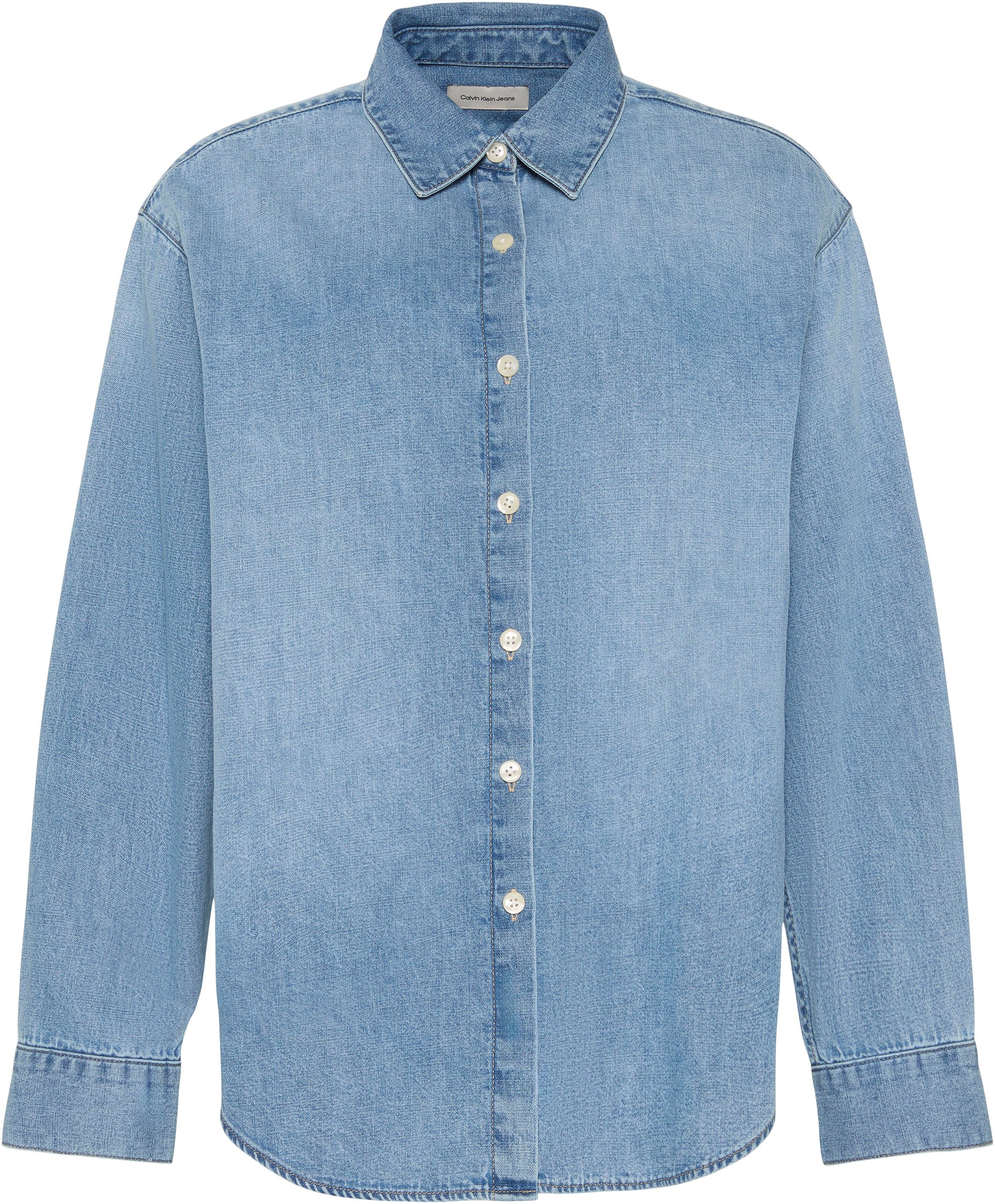 Calvin Klein Jeans Jeansbluse OVERSIZED SHIRT VINTAGE BELL Oversize fit mit Rundhalsausschnitt