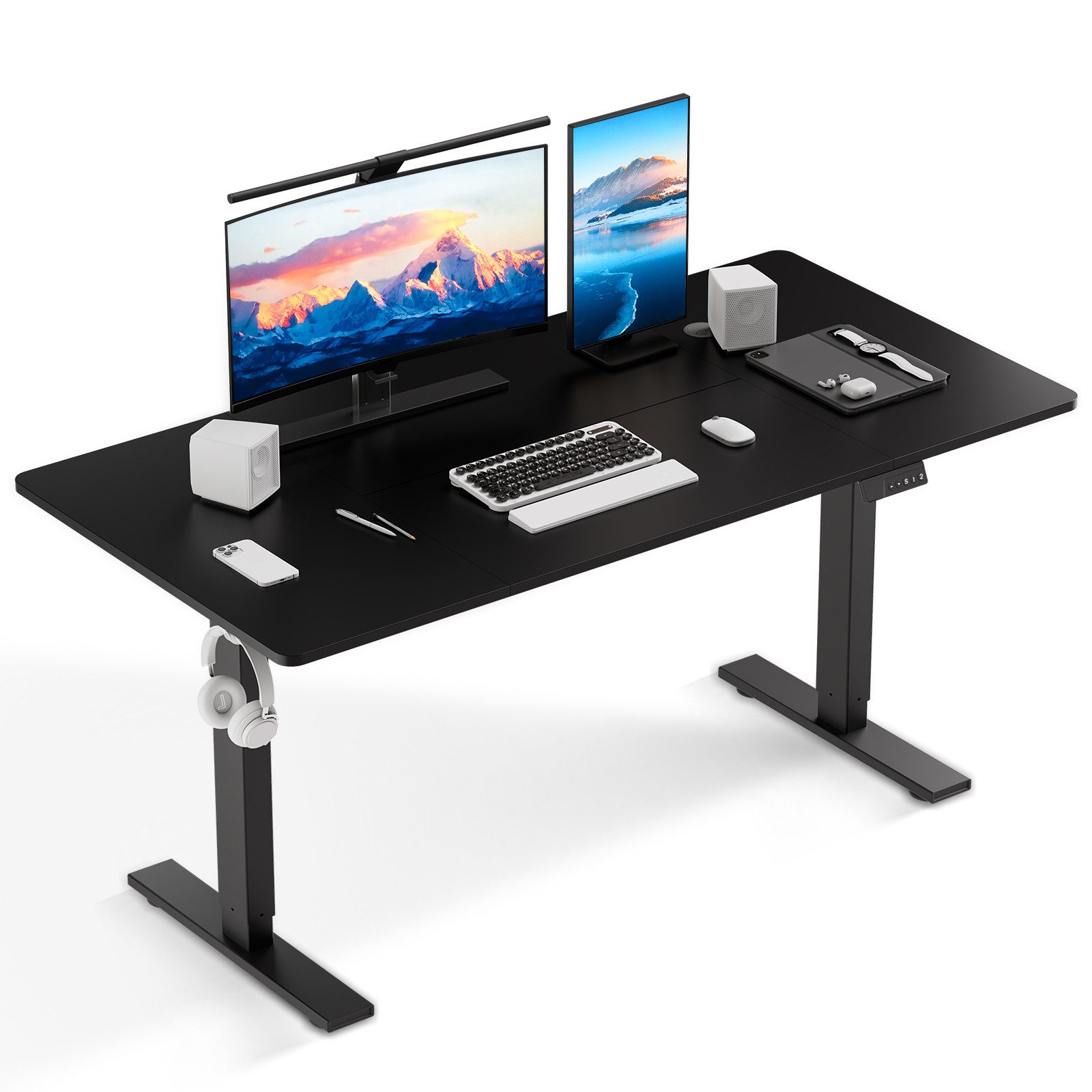 HOMAVO Schreibtisch Elektrisch höhenverstellbar mit Memory- und Sitz-/Steh- günstig online kaufen