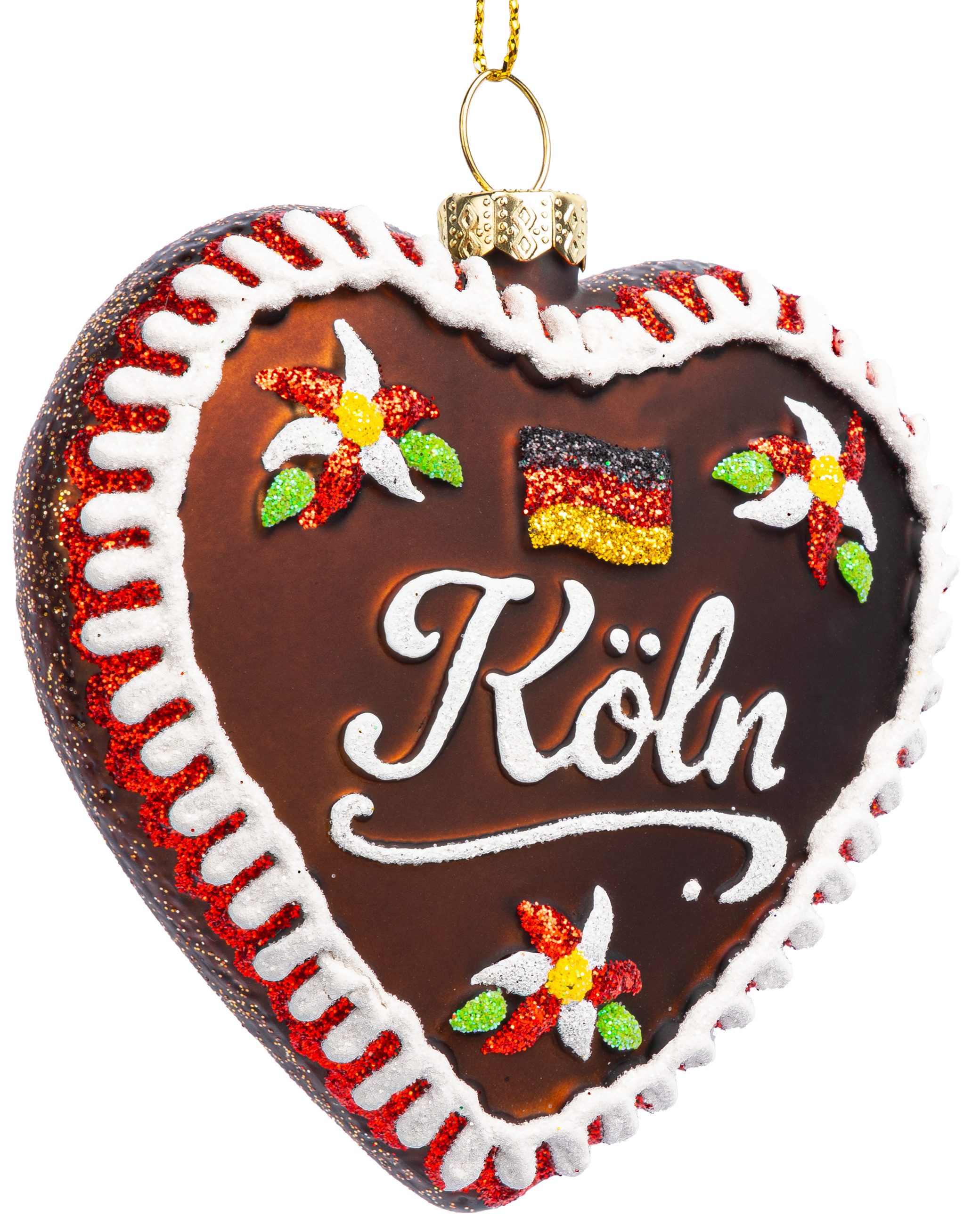 SIKORA Weihnachtsbaumkugel Lebkuchenherz Besondere Weihnachtskugel Glas Anh günstig online kaufen