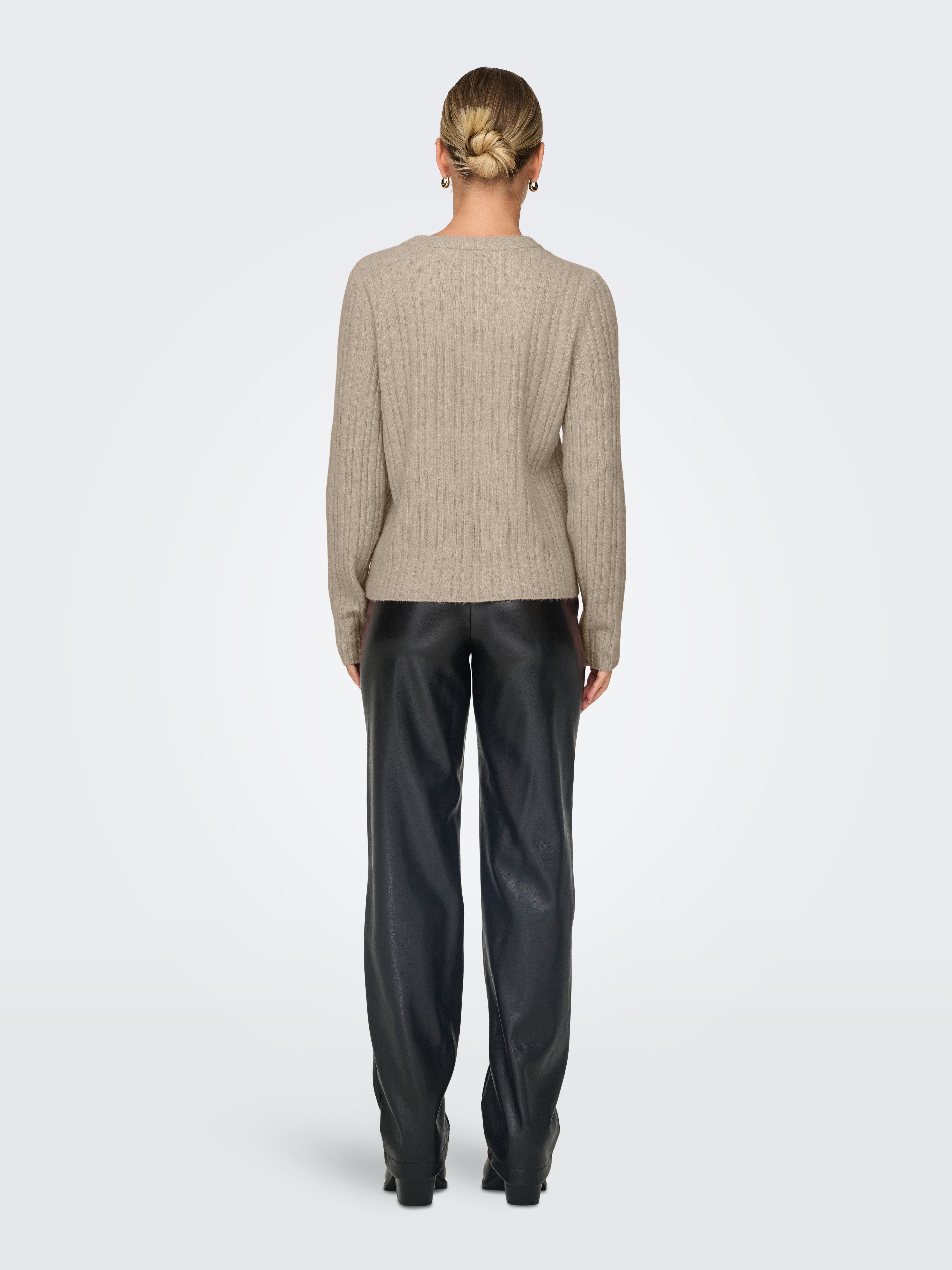ONLY Rundhalspullover ONLJEANETT LIFE L/S RIB günstig online kaufen