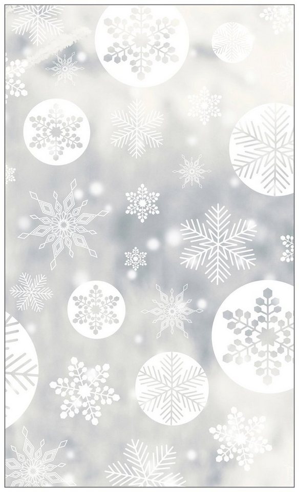 Fensterfolie Look Snowy white, MySpotti, halbtransparent, glatt, 60 x 100 cm,  statisch haftend